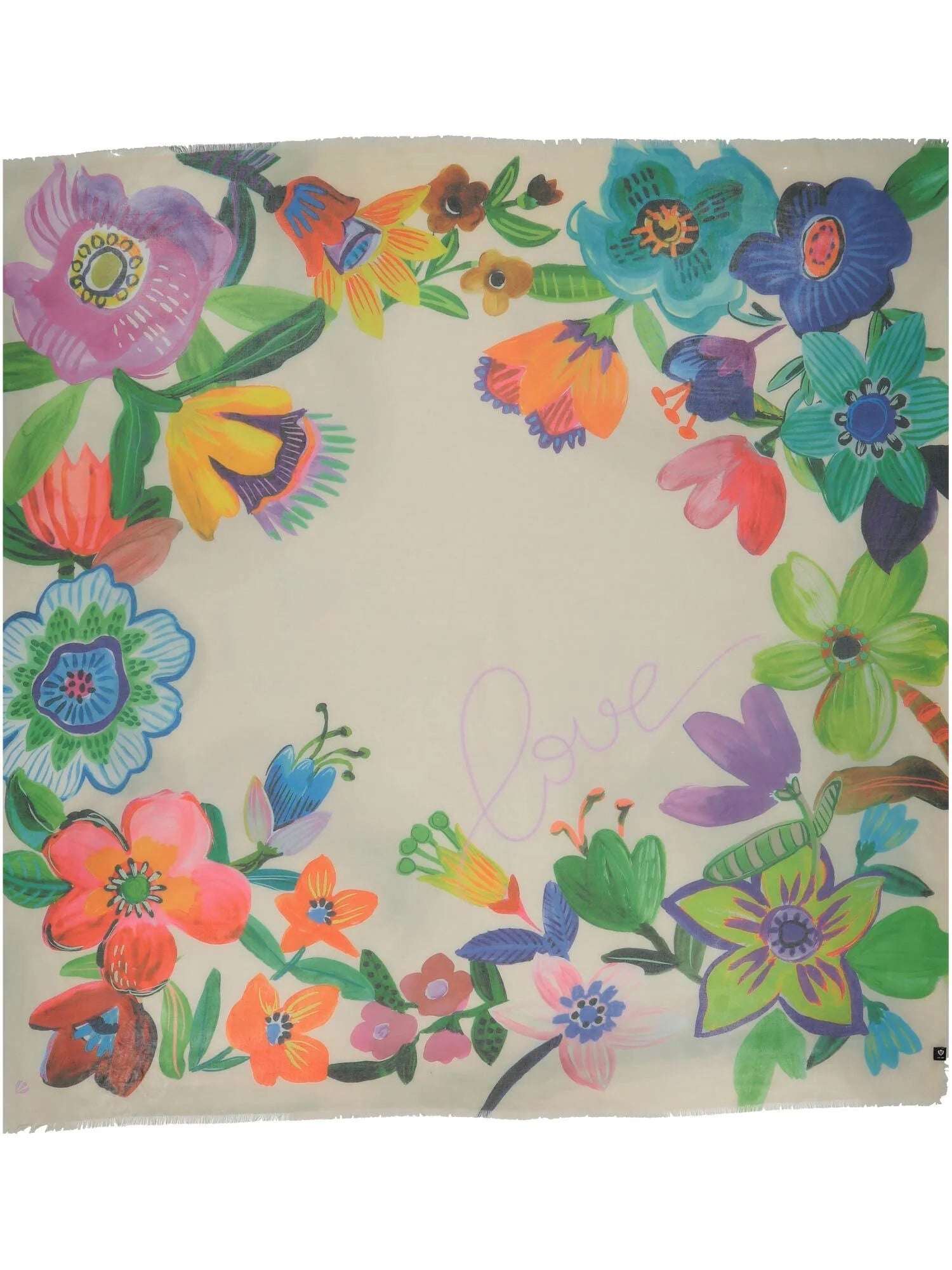 SUSTAINABILITY EDITION - SCARF WITH FLORAL DESIGN - Multico