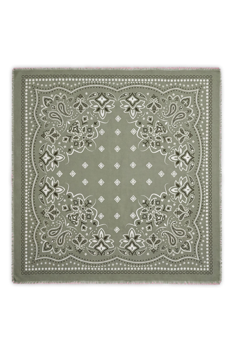 Foulard carré en soie - Vert