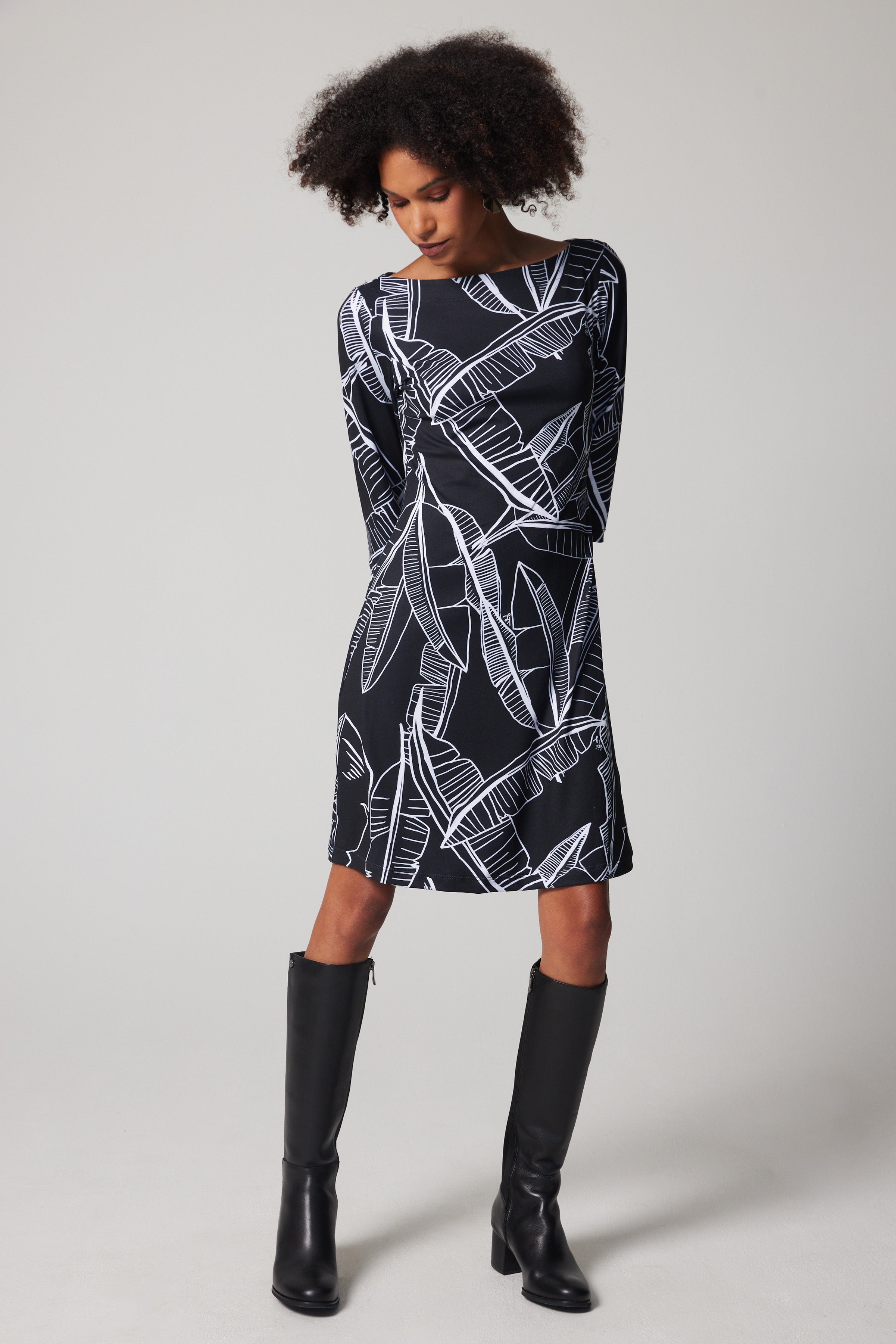 A-Line Dress - Banana Leaves