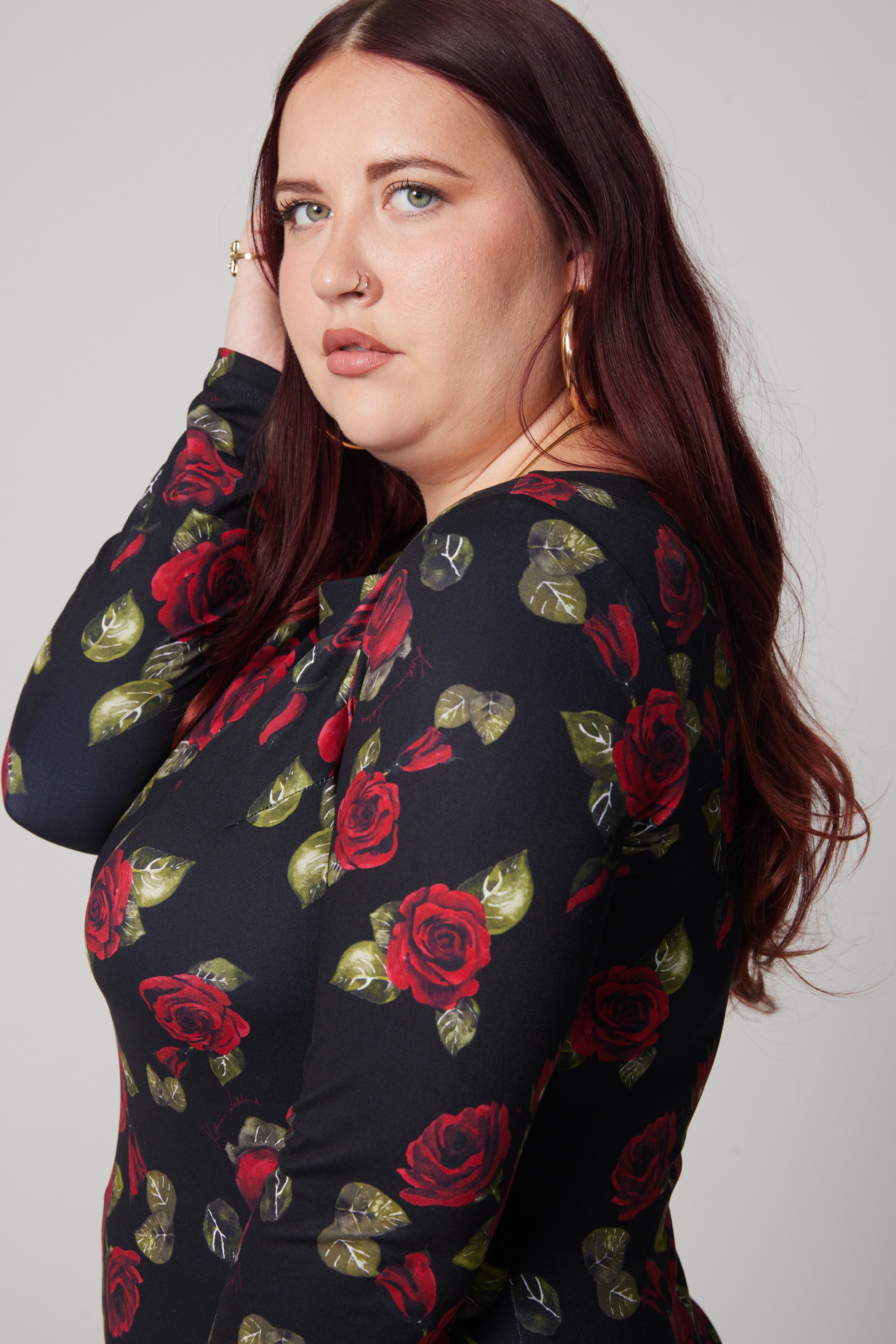 Boat Neck - Roses