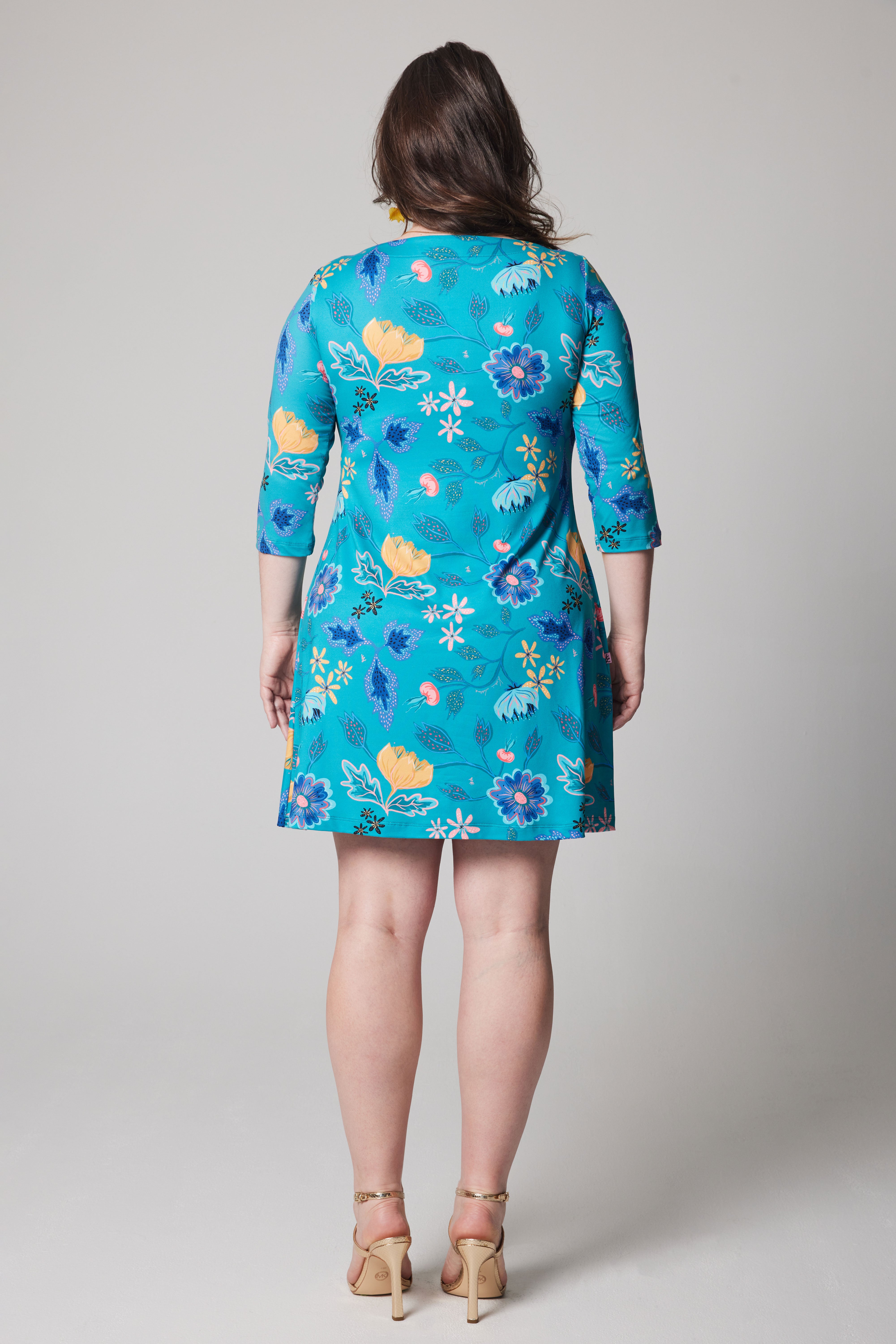 A-Line Dress - Rosehip Turquoise