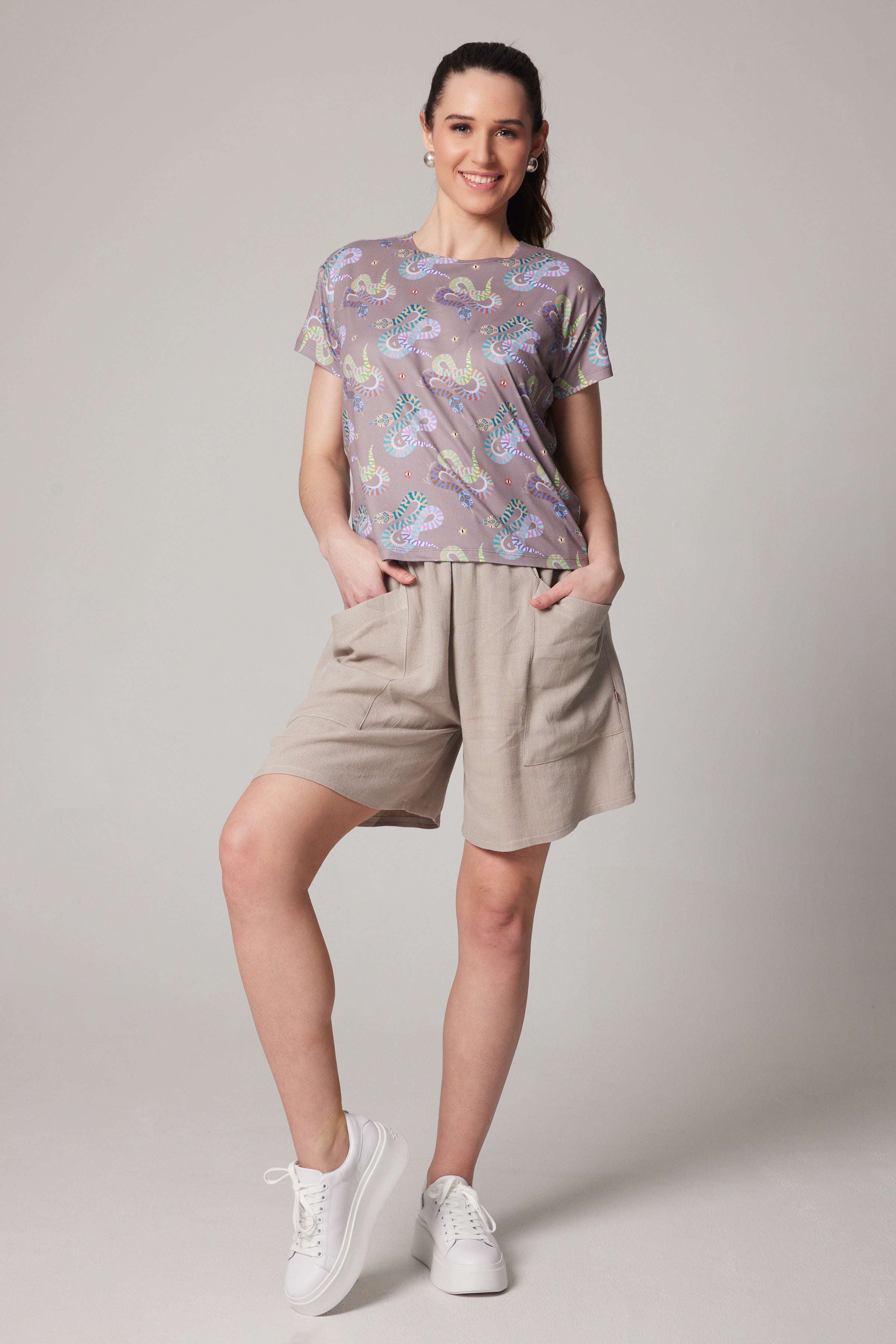 Linen Shorts - Beige
