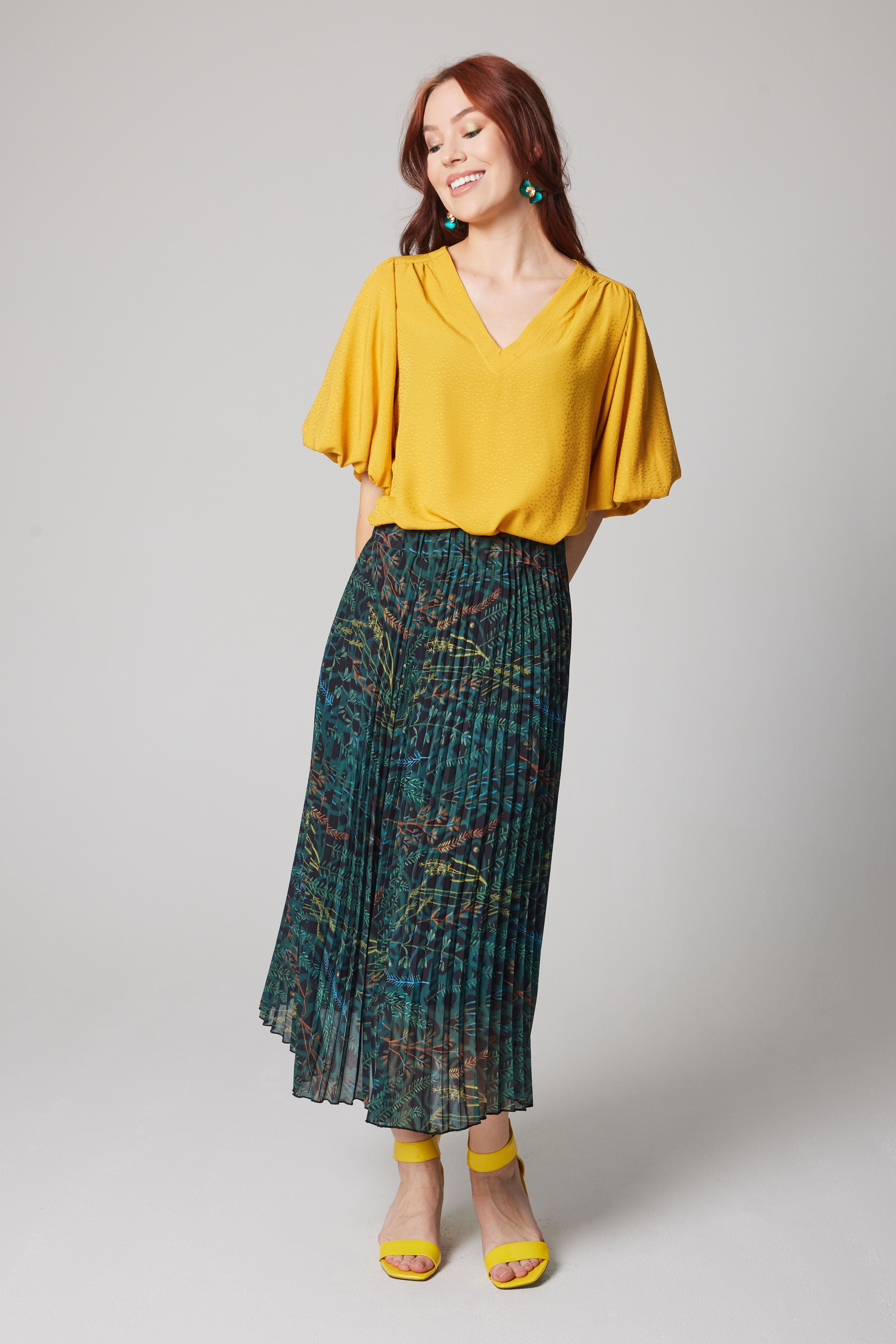 Pleated Skirt - Firefly