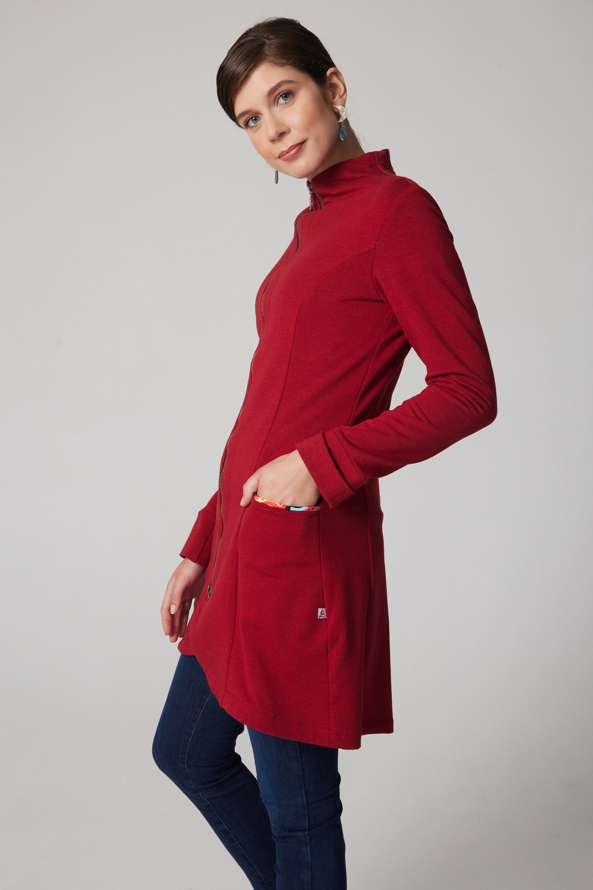 Dream Fleece Coat - Red