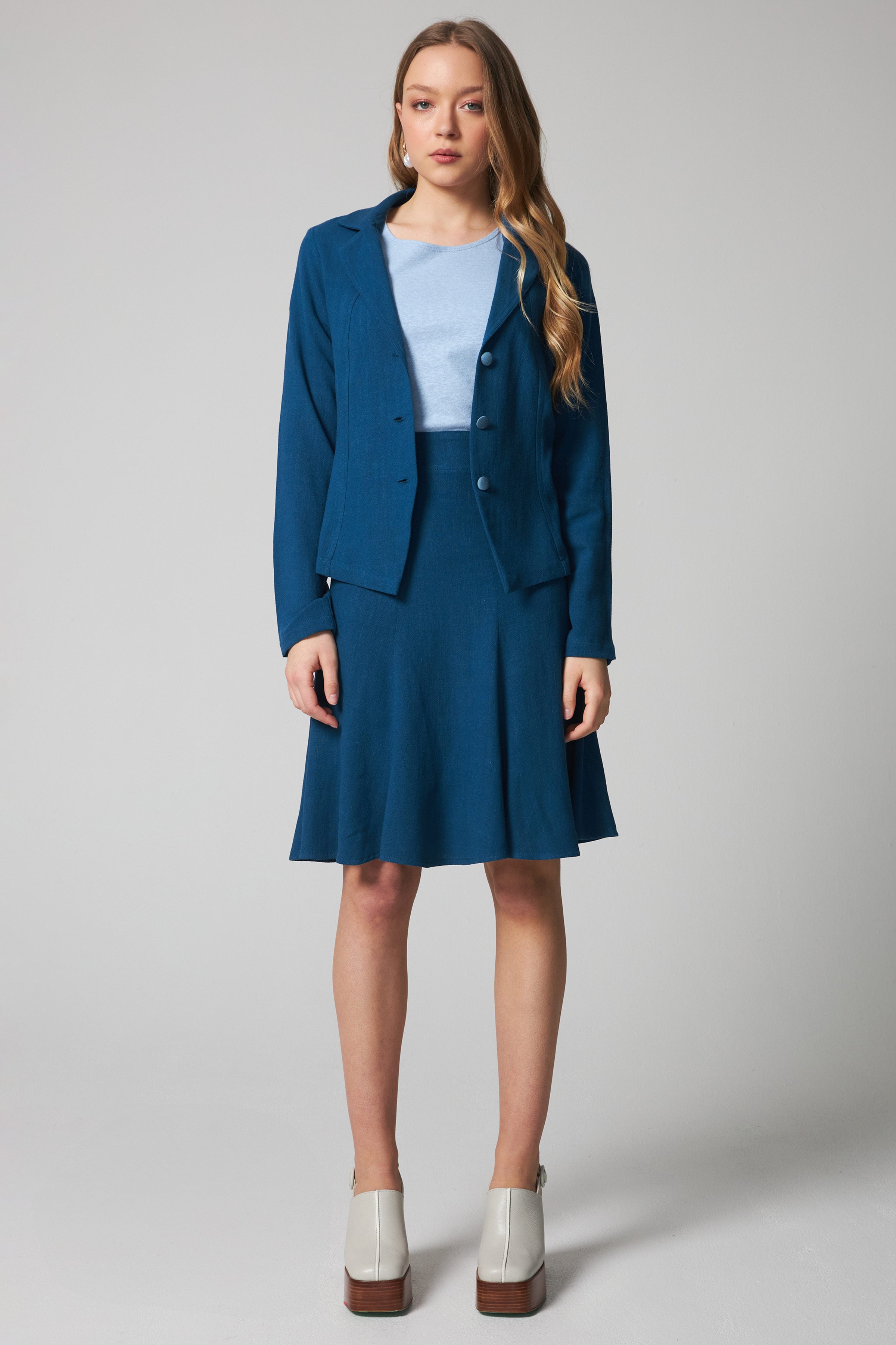 Veston en lin - Bleu