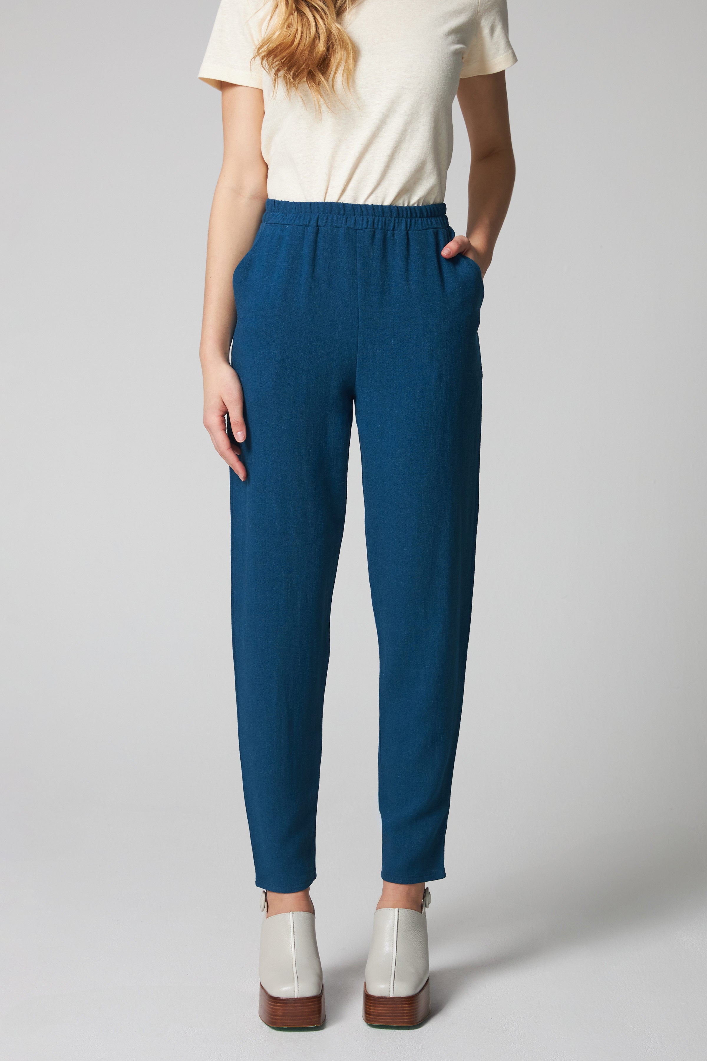 Pantalon d’été en lin - Bleu