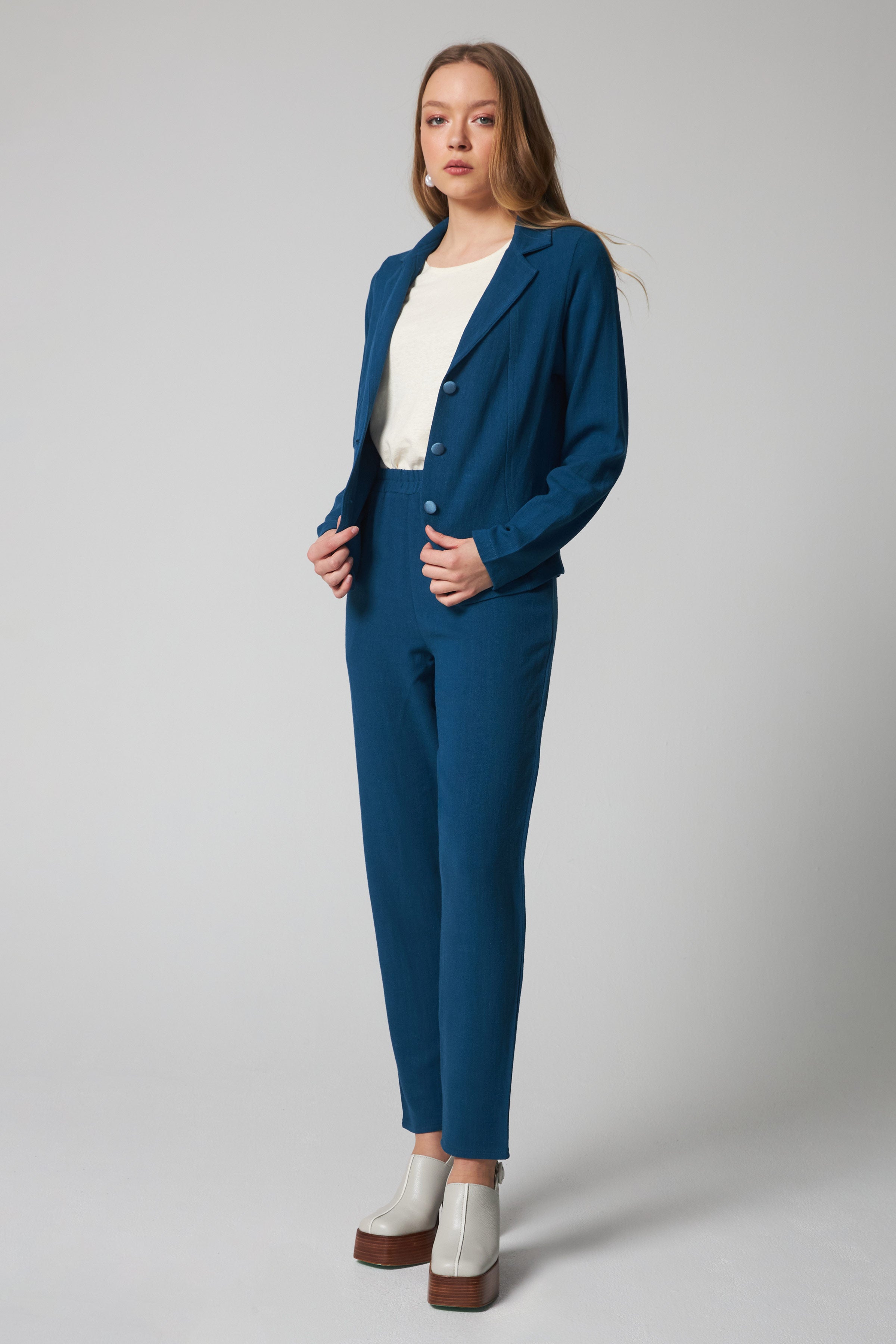 Pantalon d’été en lin - Bleu