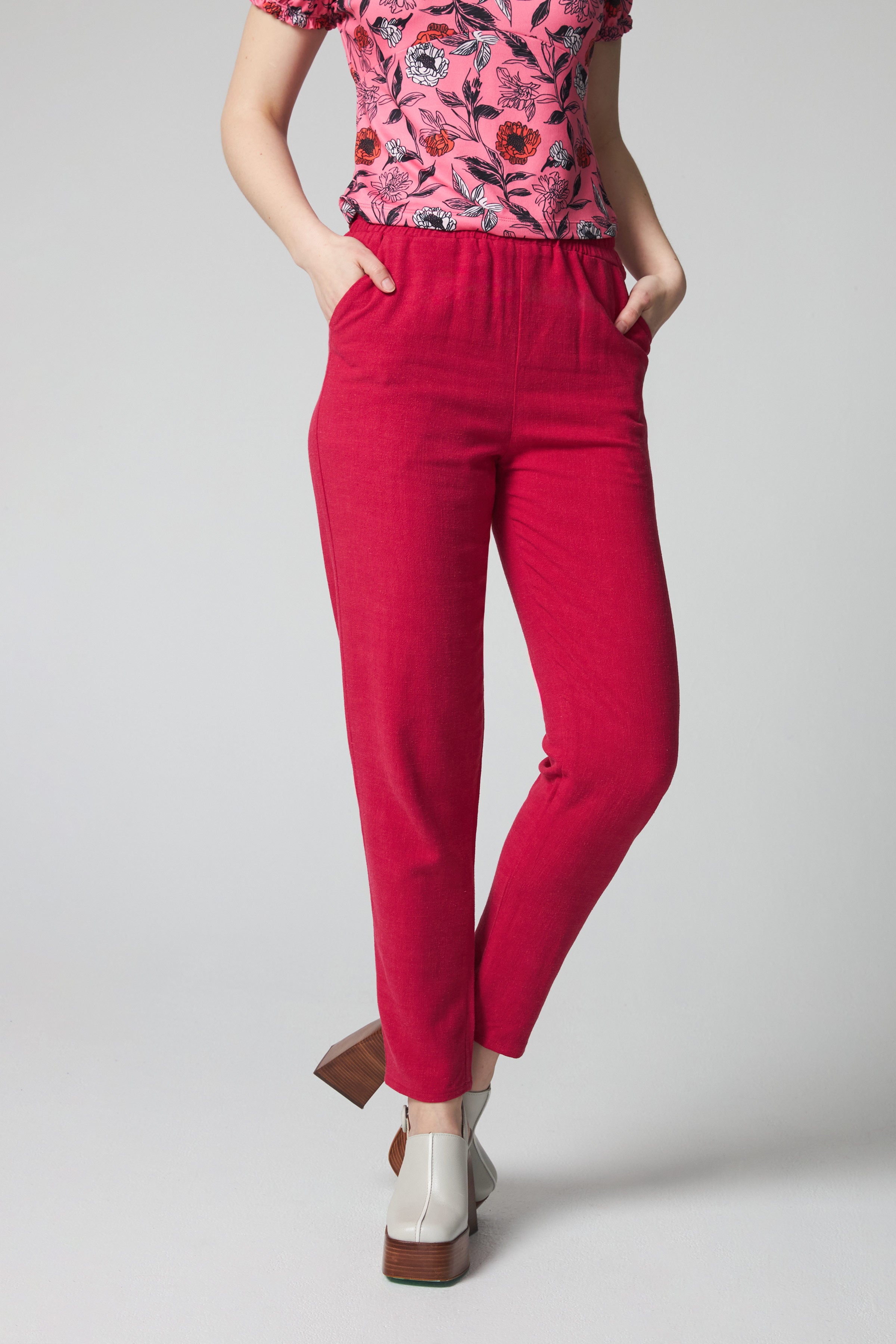 Pantalon d’été en lin - Rose