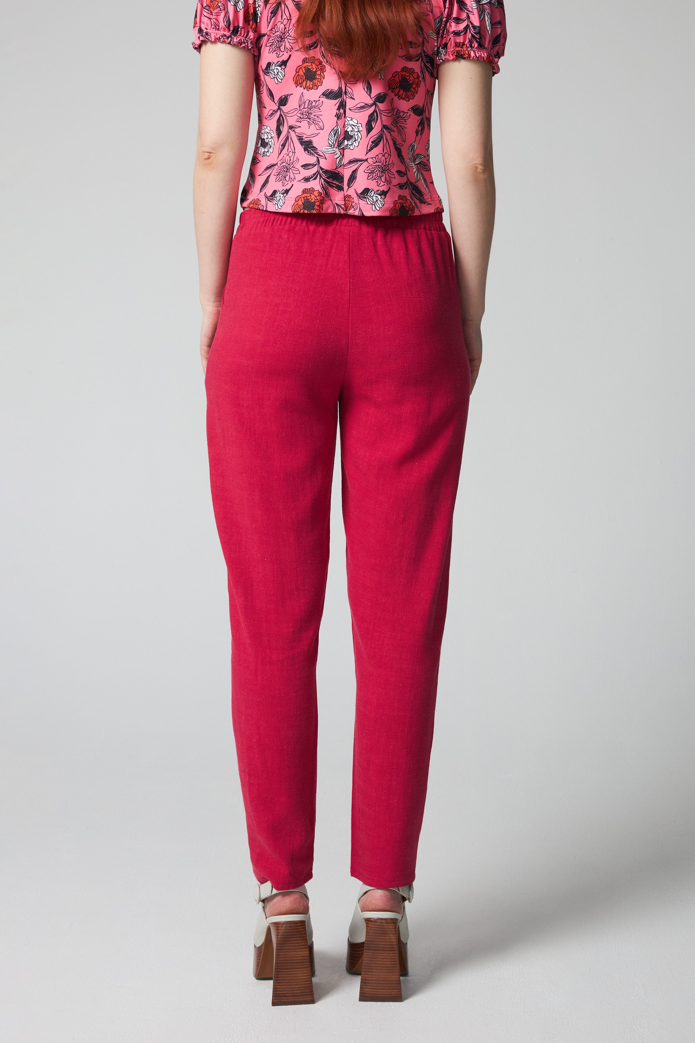 Pantalon d’été en lin - Rose