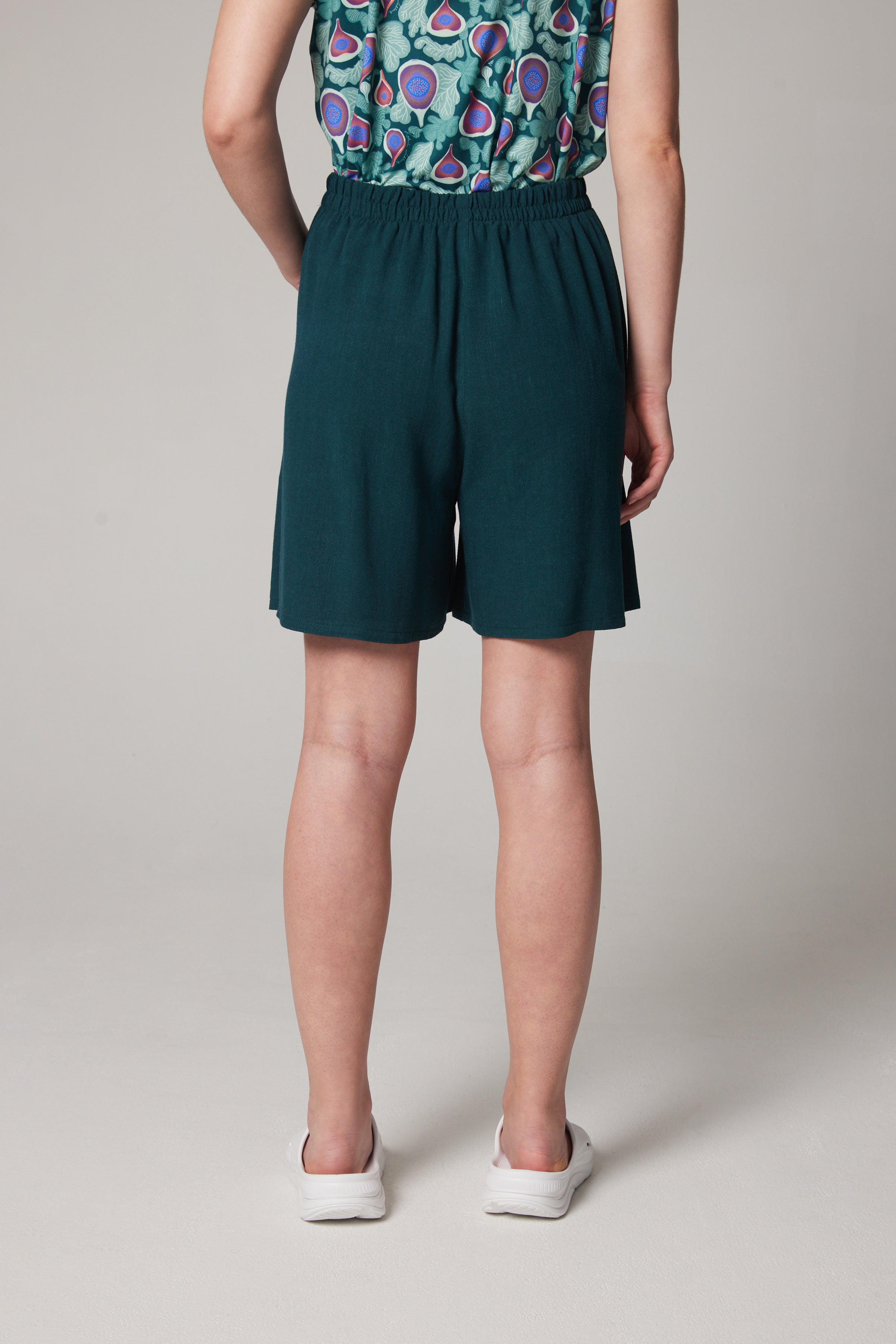Linen Shorts - Teal