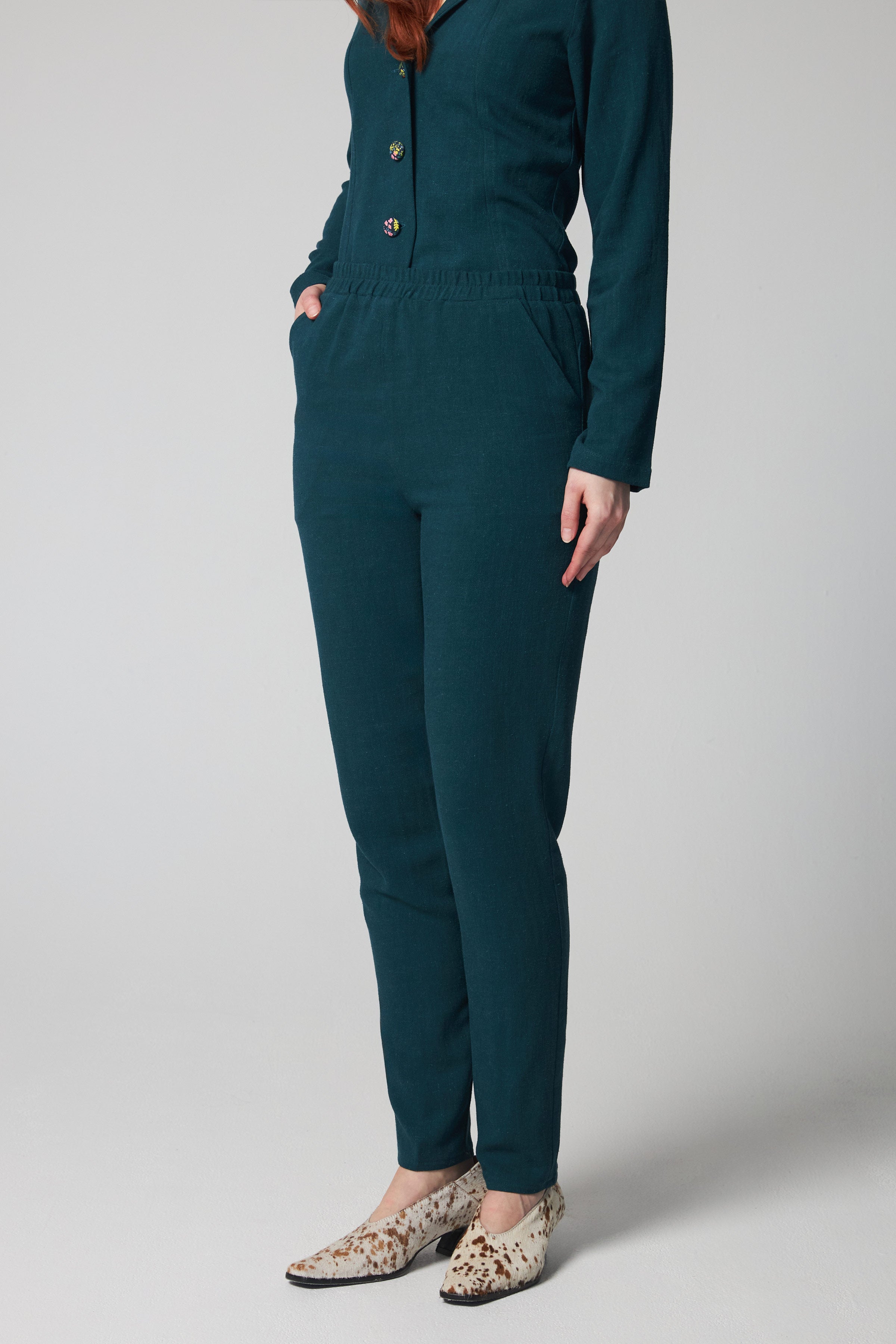 Pantalon d’été en lin - Vert