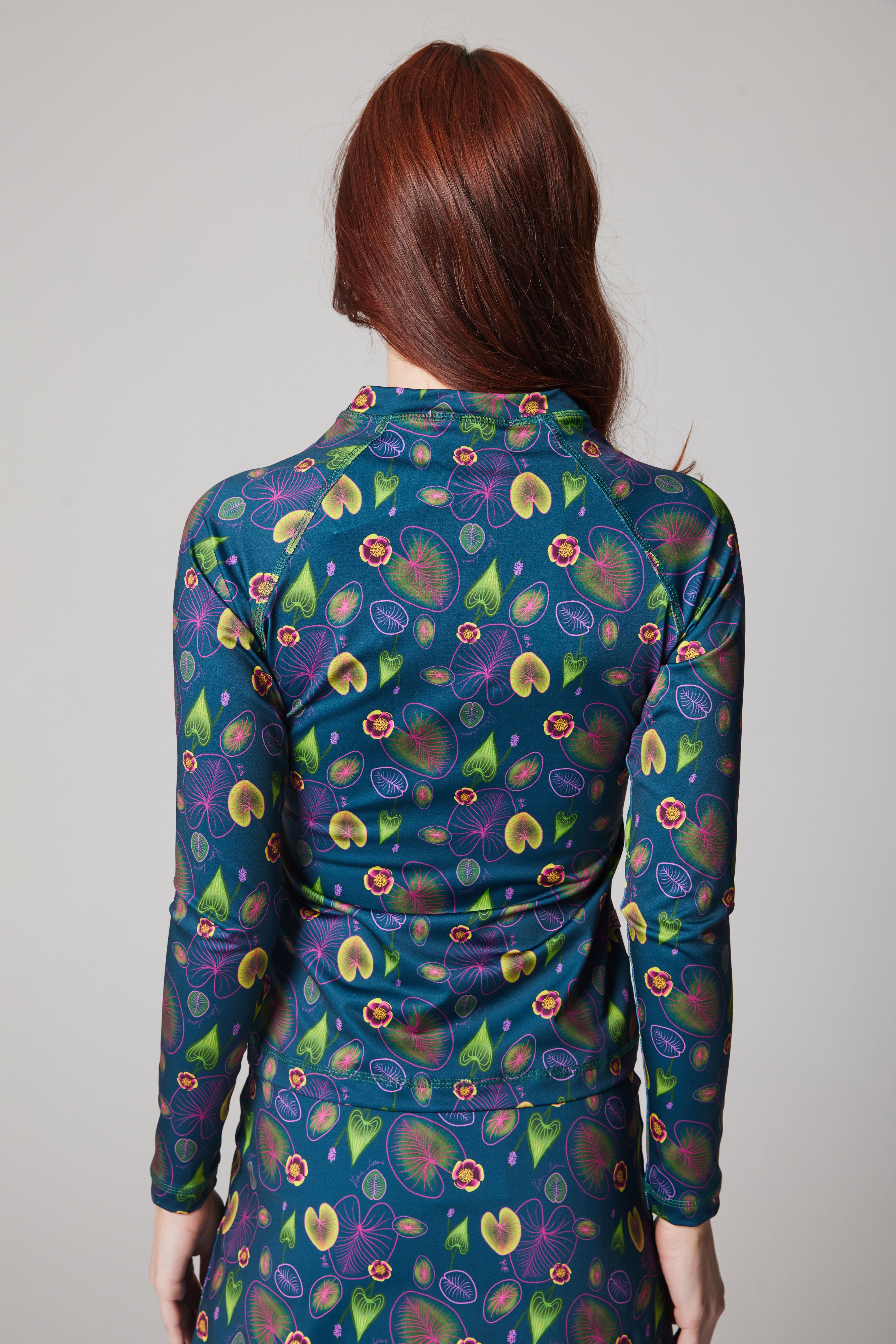 UV protection Long Sleeve Rash Guard - Lily-Pad