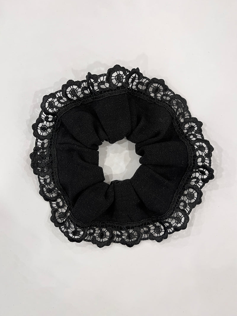 Scrunchie - Black Lace