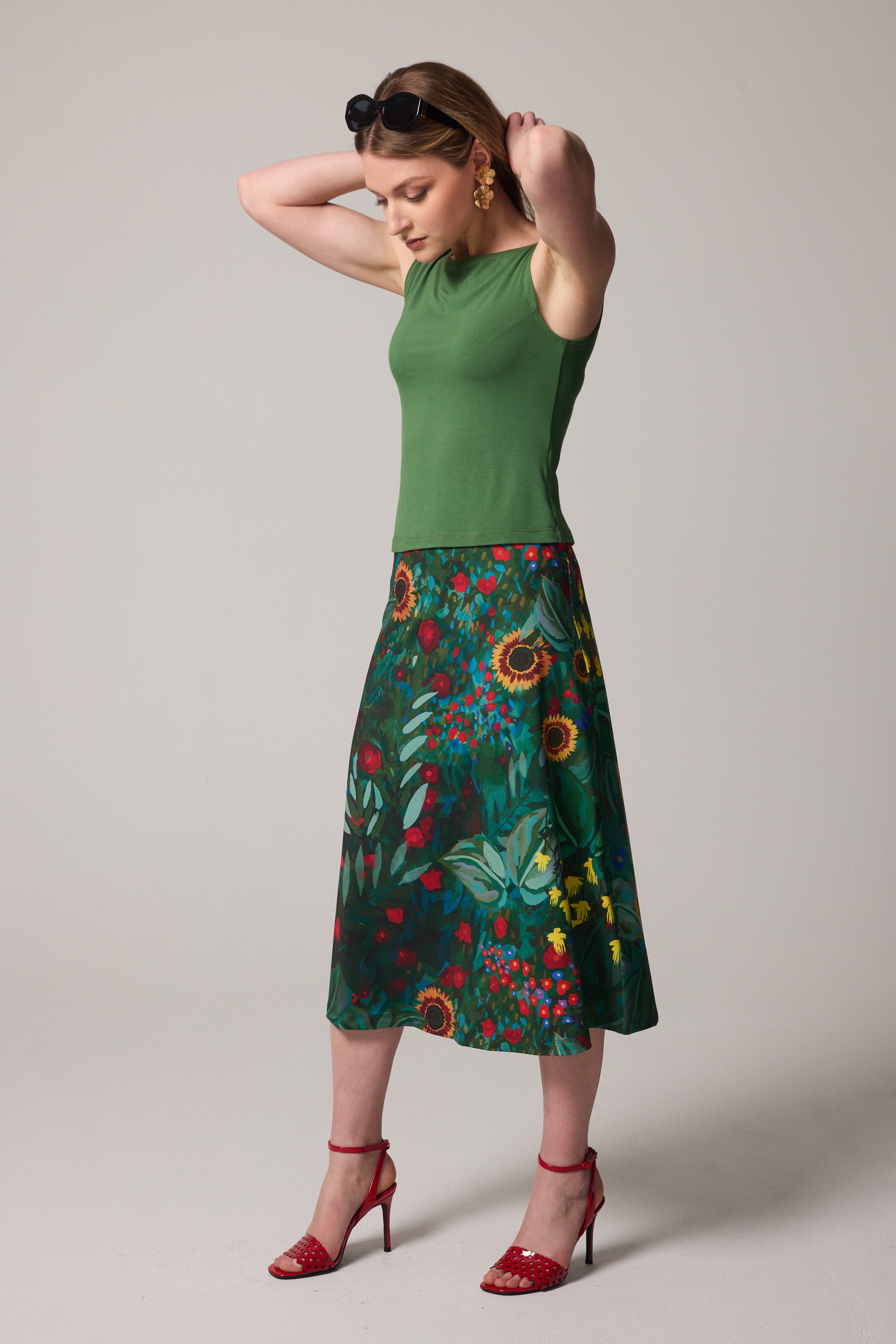 A-Line Skirt - Artist's Garden