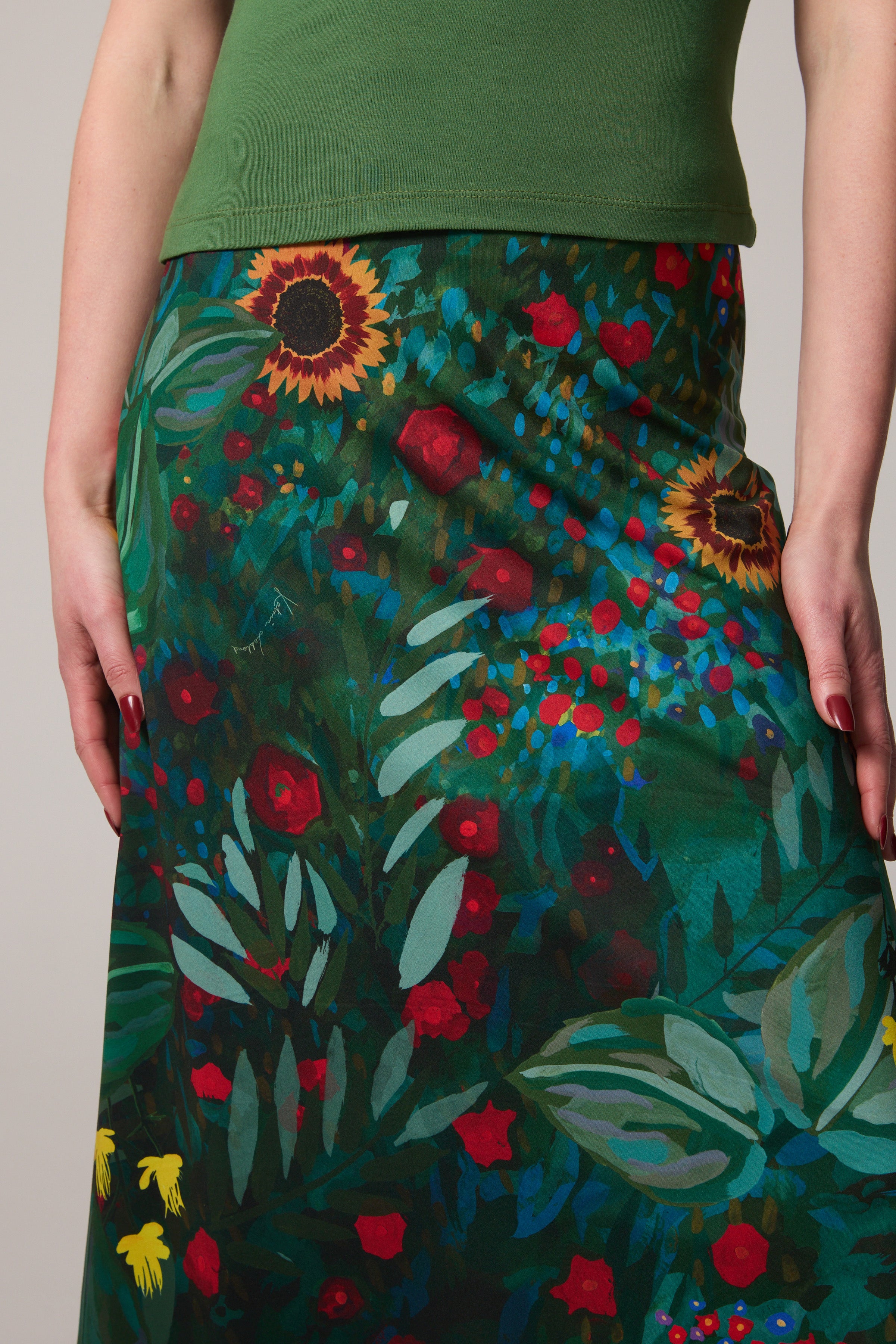 A-Line Skirt - Artist's Garden