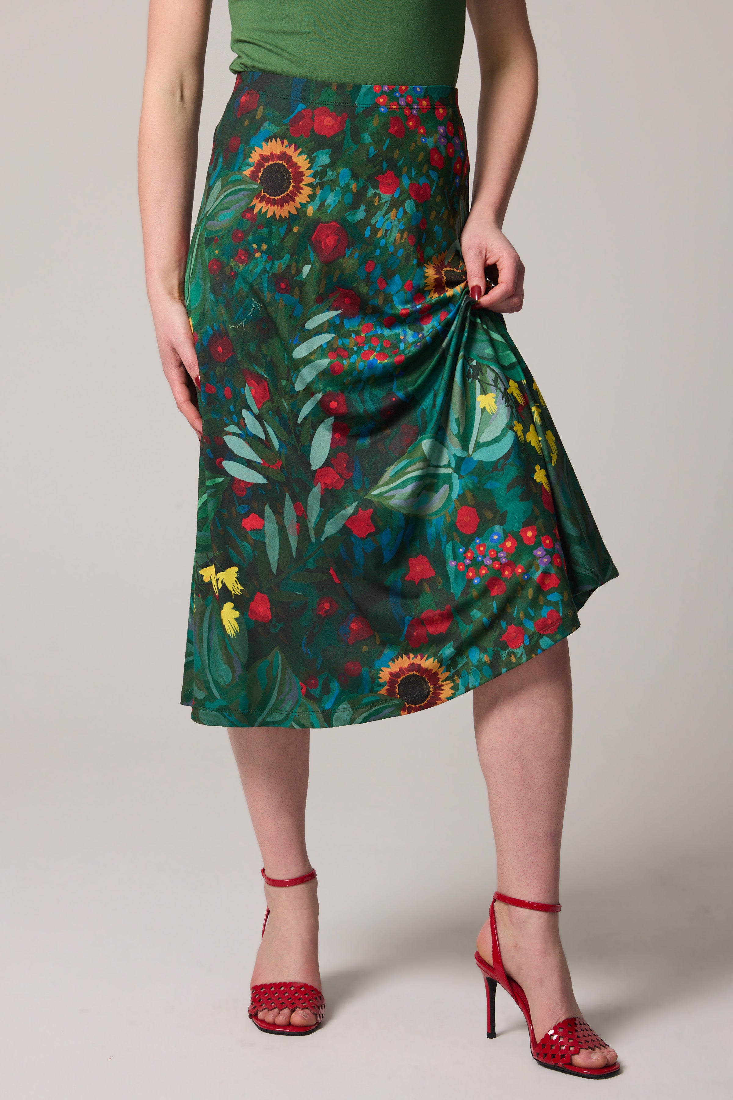 A-Line Skirt - Artist's Garden
