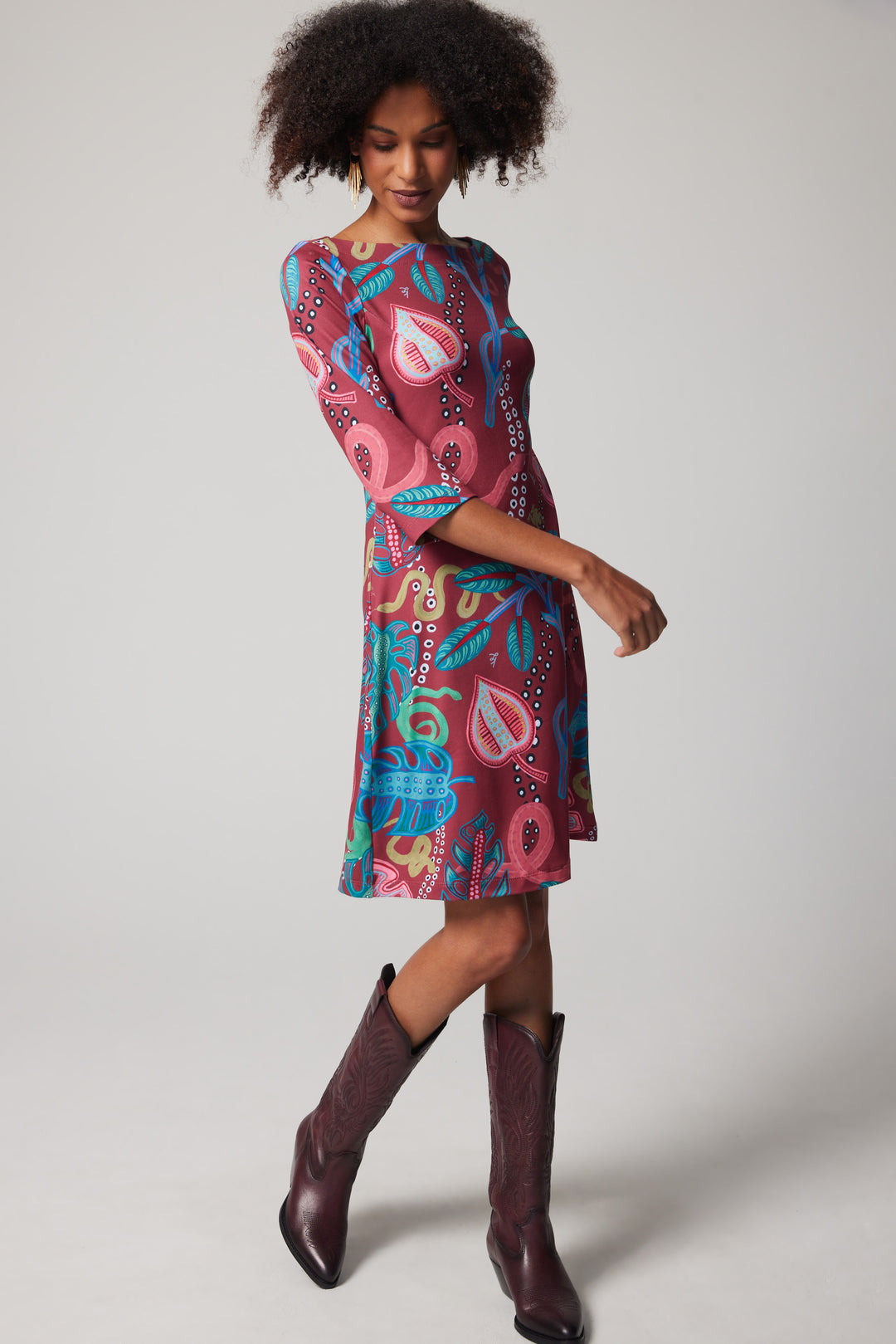 A-Line Dress - Monstera
