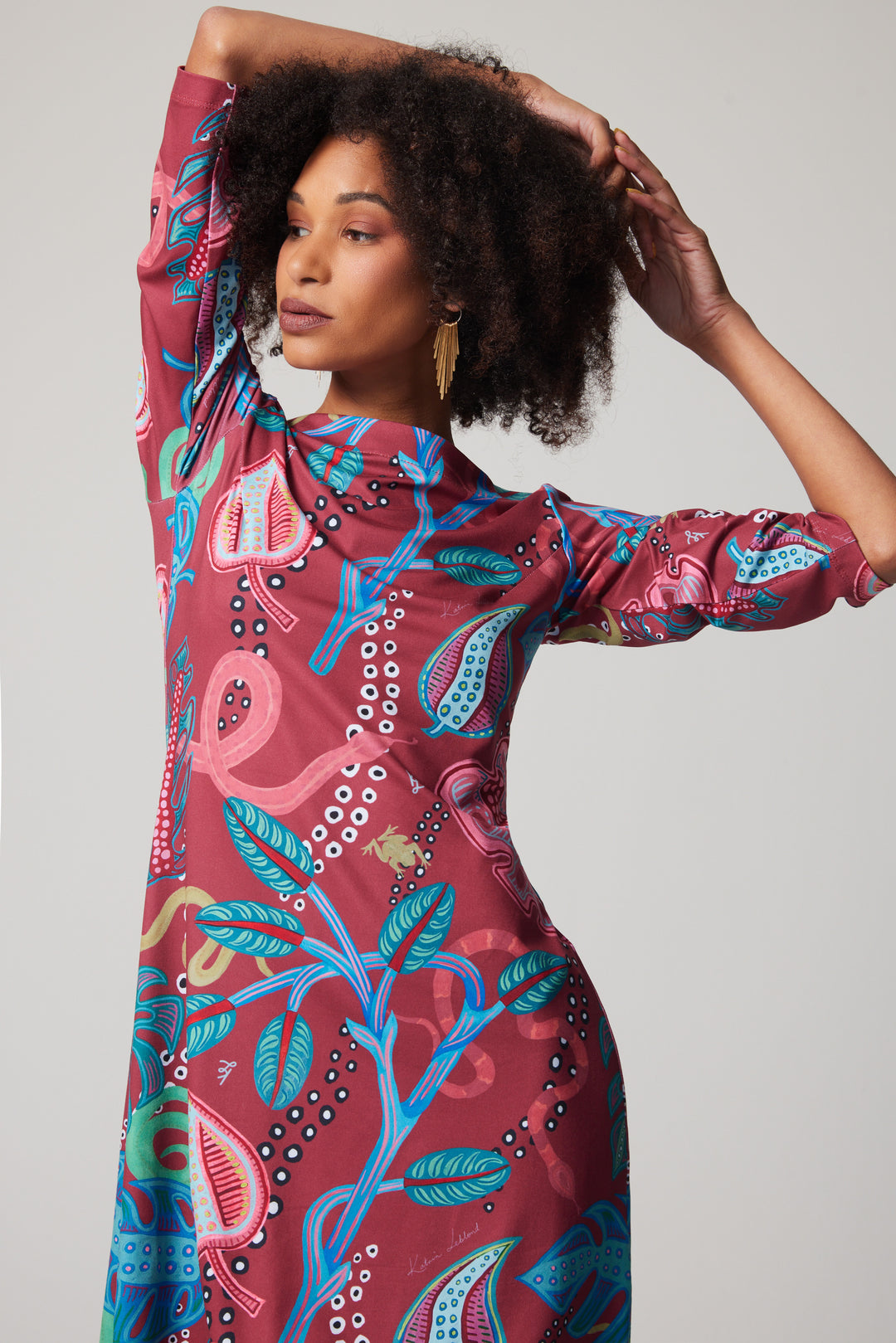 A-Line Dress - Monstera