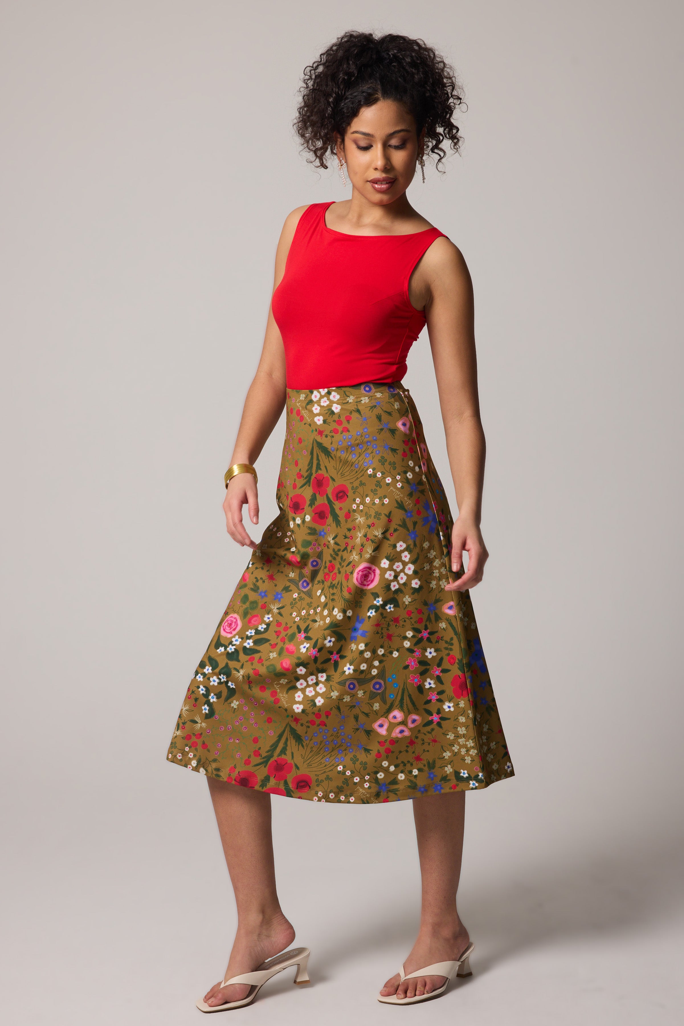 A-Line Skirt - Florentina, Khaki