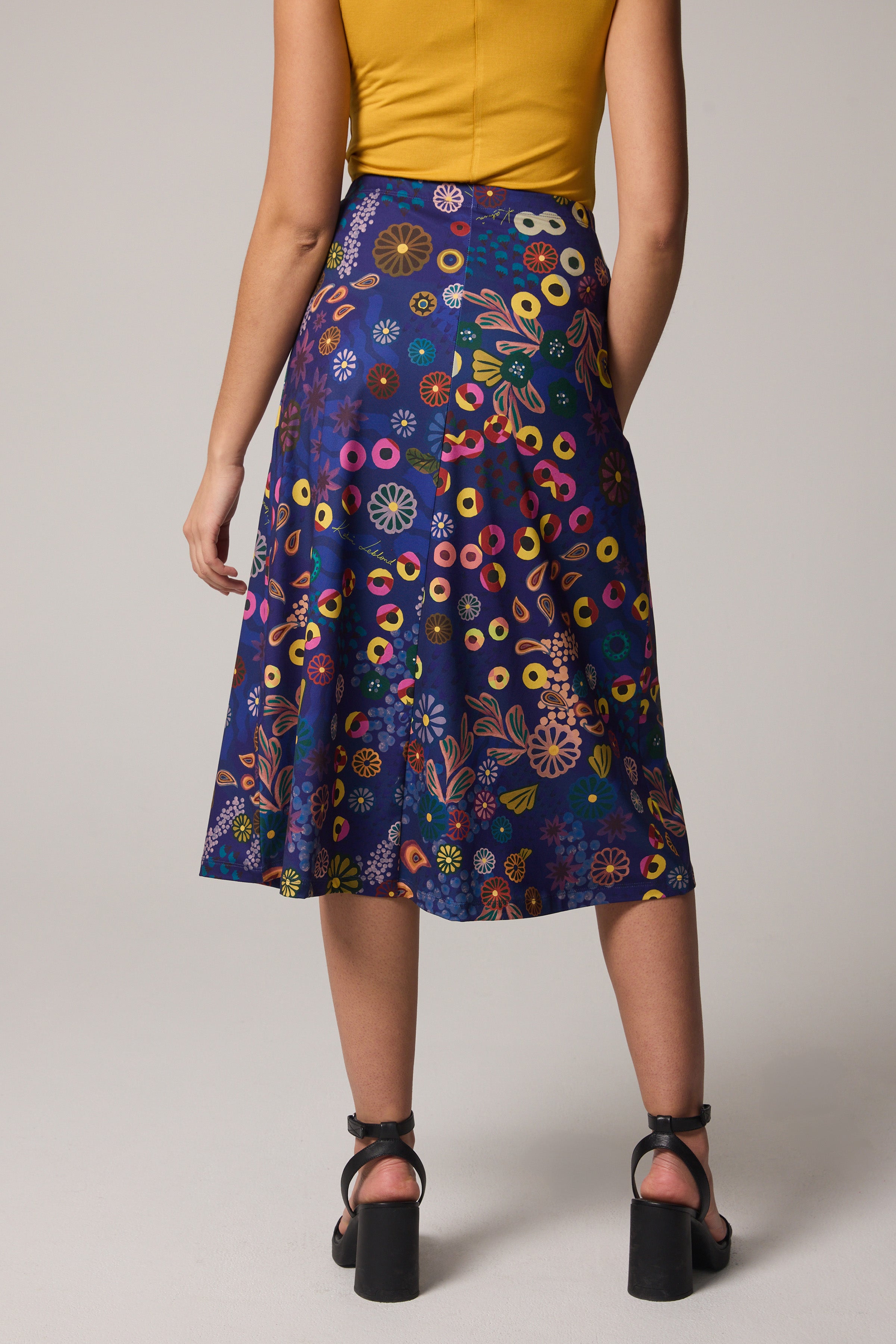 A-Line Skirt - Colourama, Navy