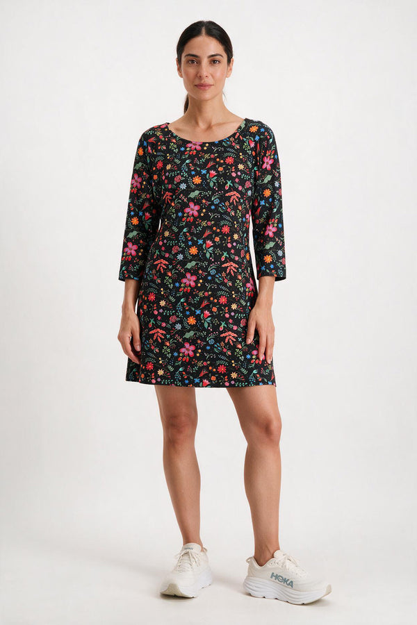 Art Dress - Black Floral Punch