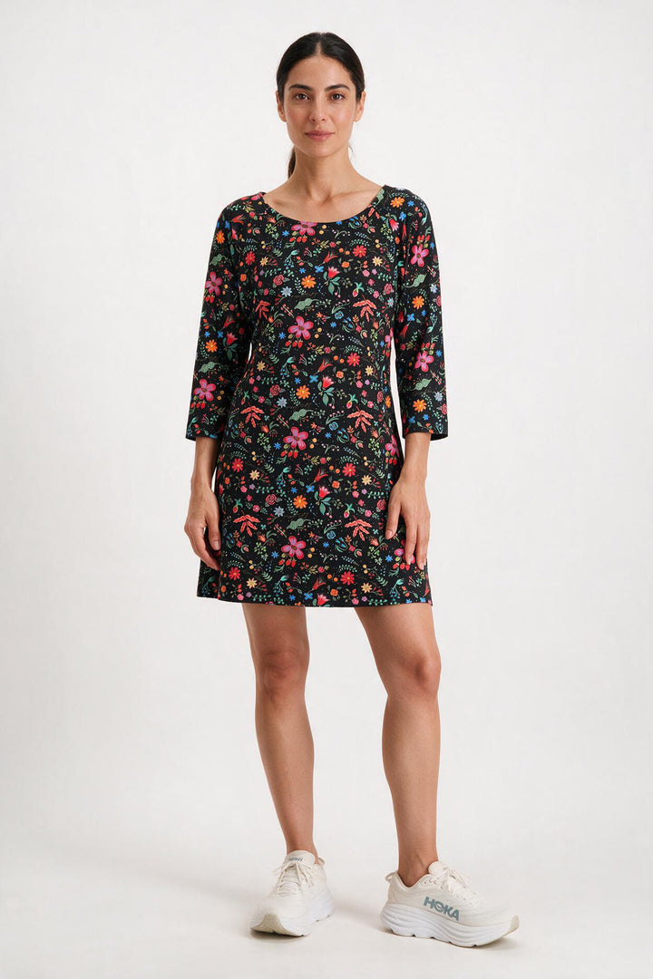 Art Dress - Black Floral Punch