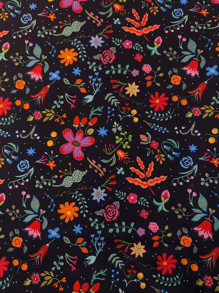 Art Dress - Black Floral Punch