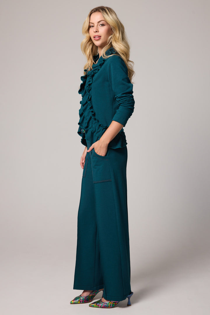 Veste Ruffle - Sarcelle