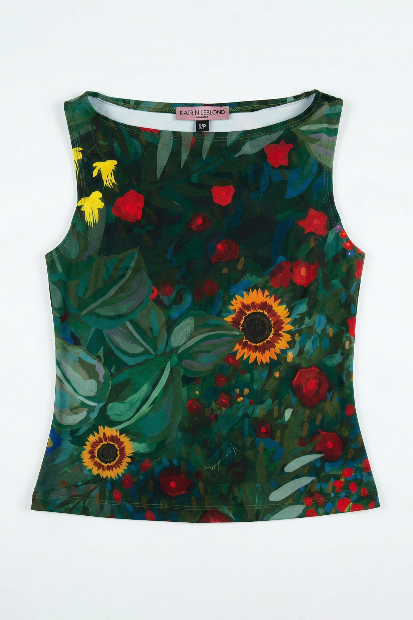 Boatneck Tank Top - Artist's Garden