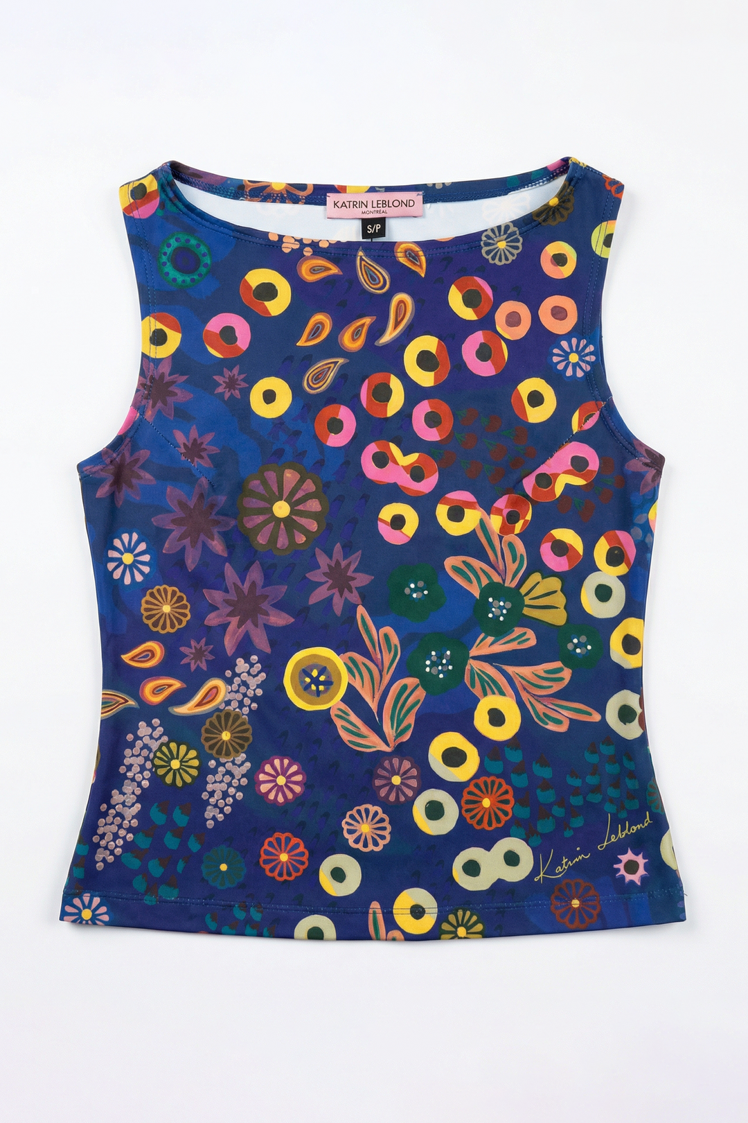 Boatneck Tank Top - Colourama, Navy
