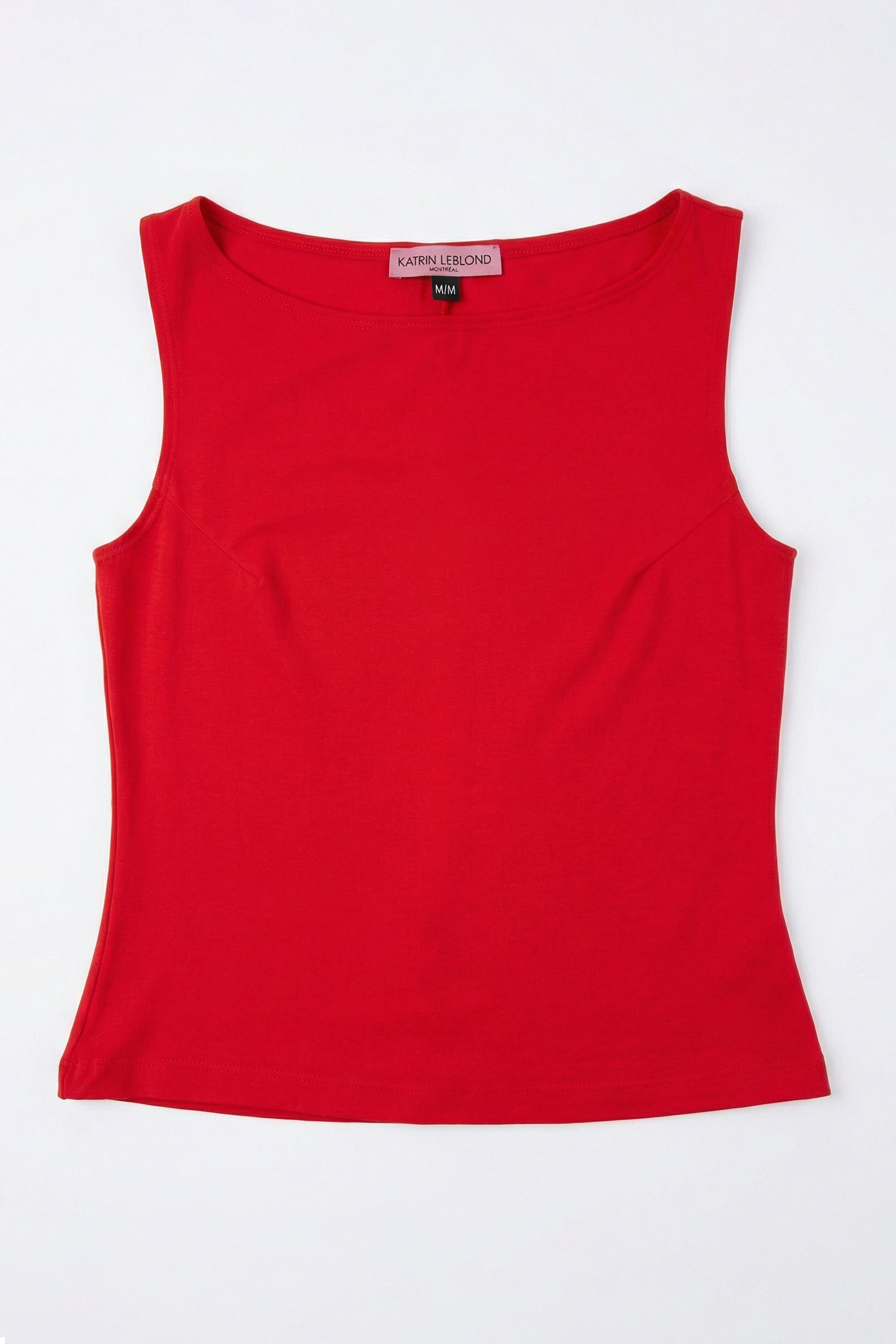 Organic Bamboo Tank Top - Coral Red