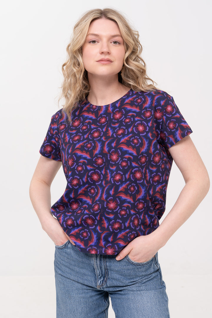 Cotton MOMA T-Shirt - Gertrude, Navy