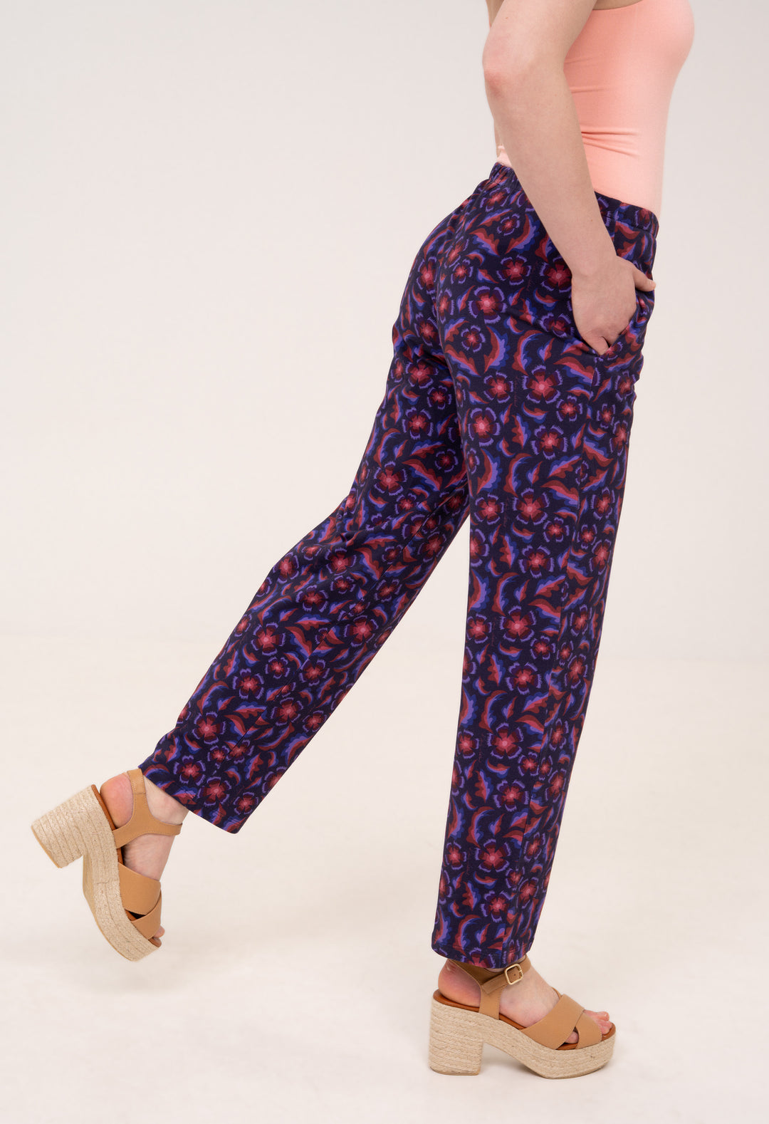Cotton Mid rise pants - Gertrude Navy
