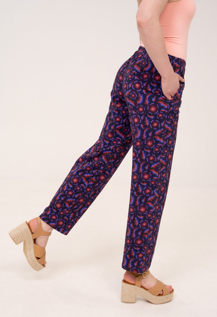 Cotton Mid rise pants - Gertrude Navy