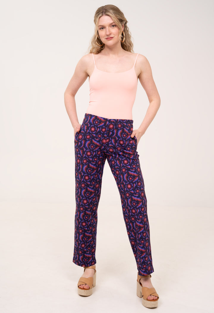Cotton Mid rise pants - Gertrude Navy