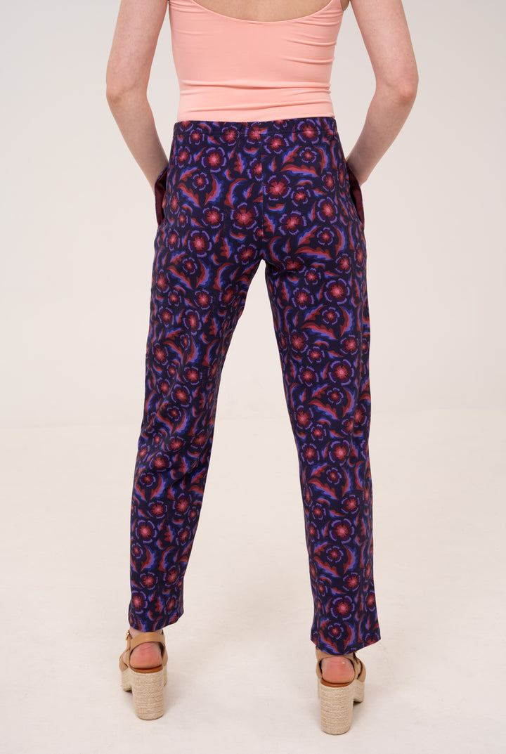 Cotton Mid rise pants - Gertrude Navy