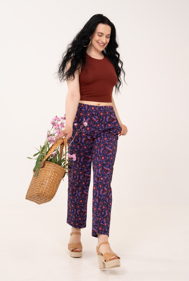 Cotton Mid rise pants - Gertrude Navy