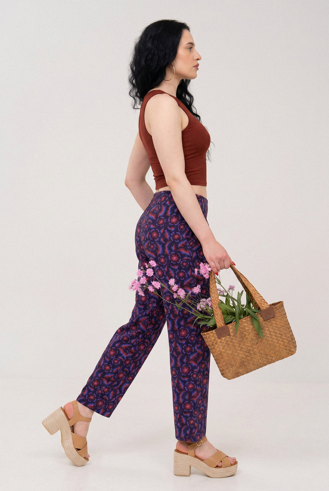 Cotton Mid rise pants - Gertrude Navy