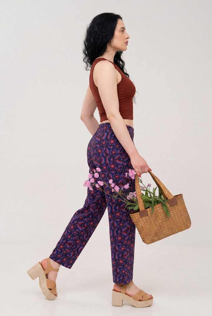 Cotton Mid rise pants - Gertrude Navy
