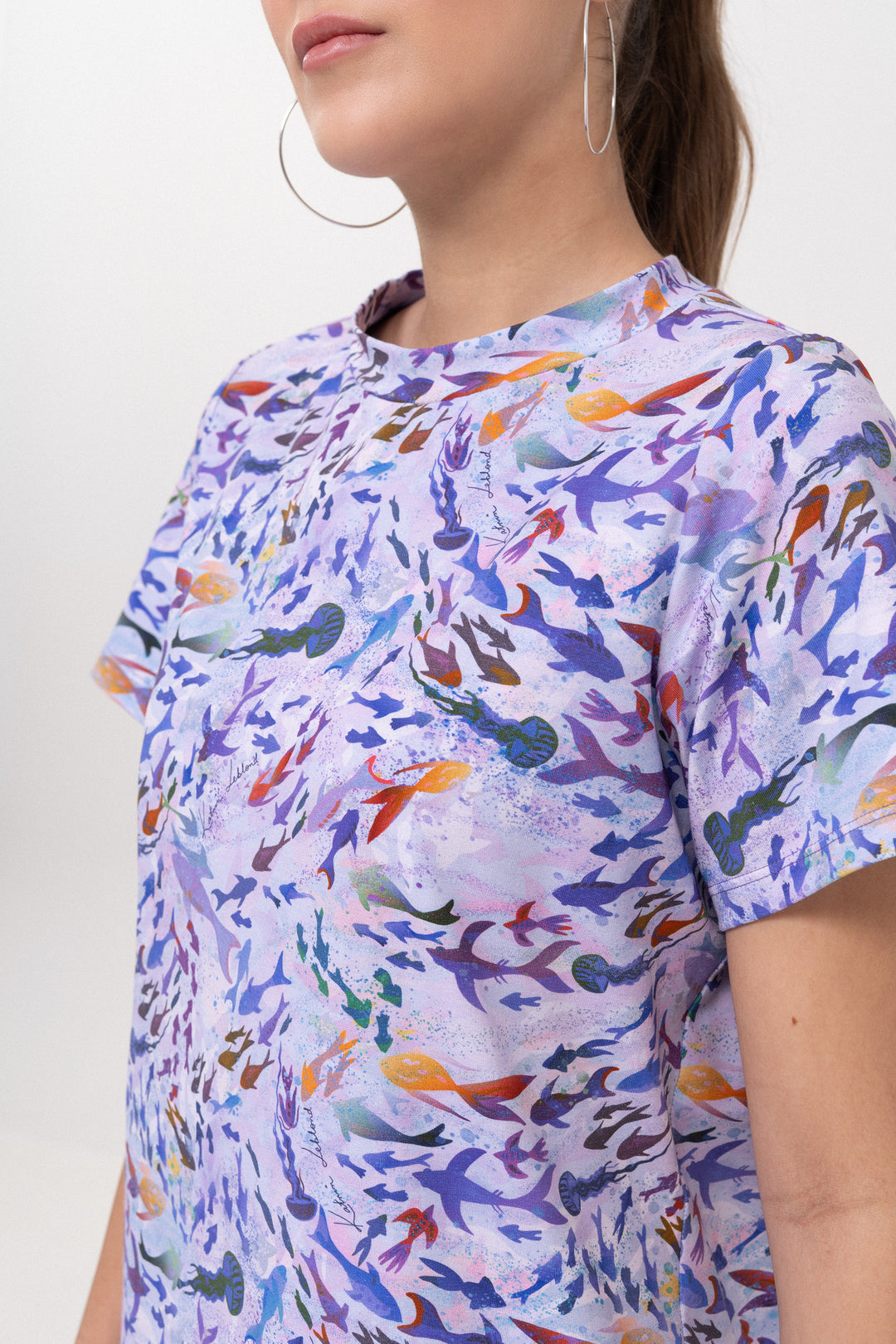 Robe T-shirt ample en coton - Oceana