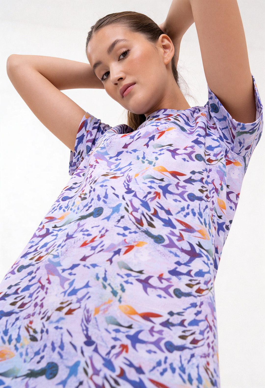 Robe T-shirt ample en coton - Oceana