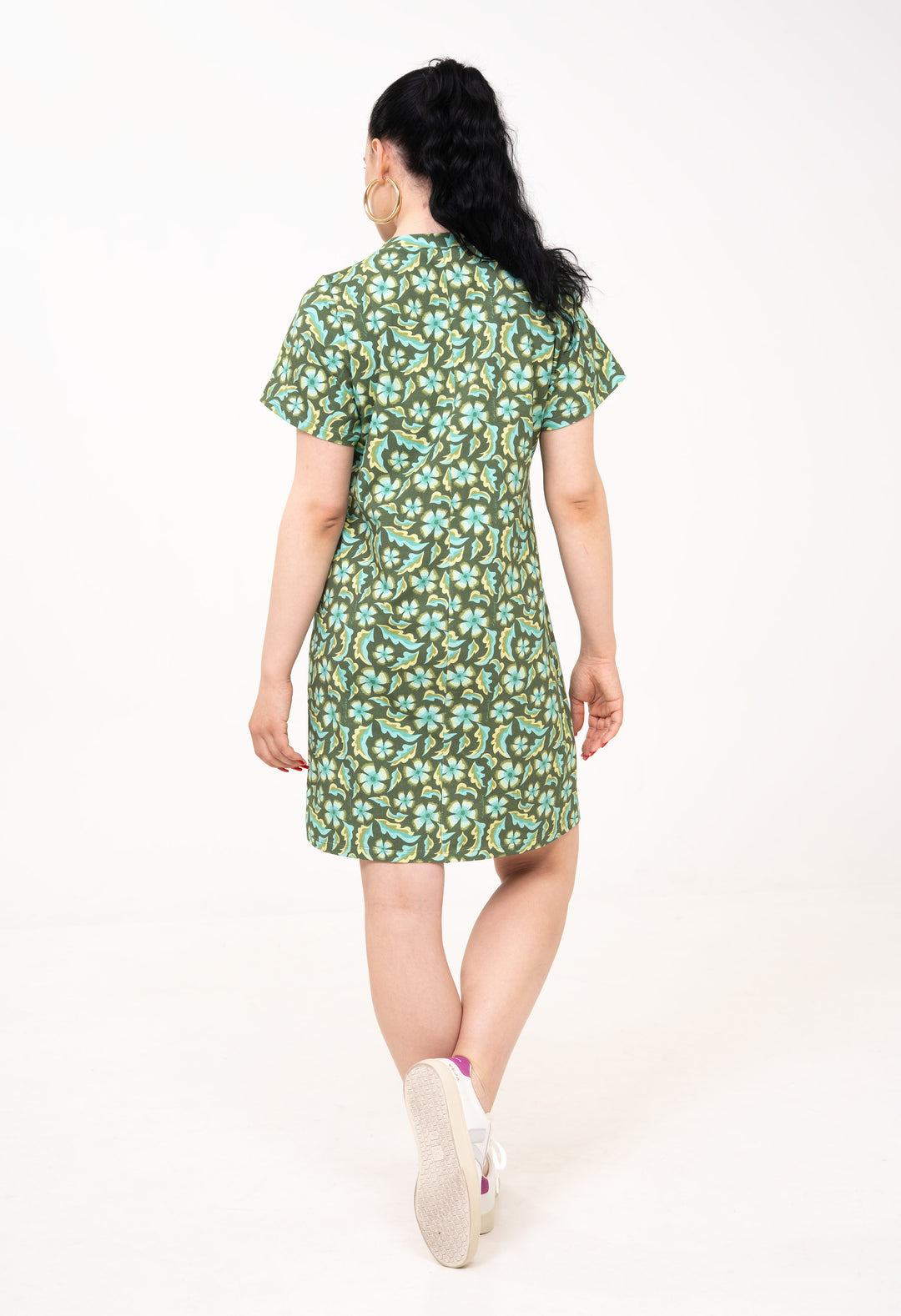 Robe T-shirt ample en coton - Gertrude, vert