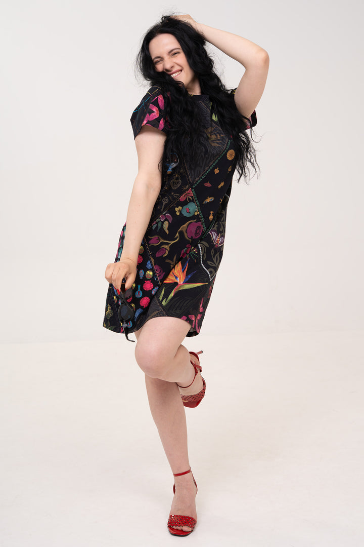 Robe T-Shirt Ample en Coton - Mystique