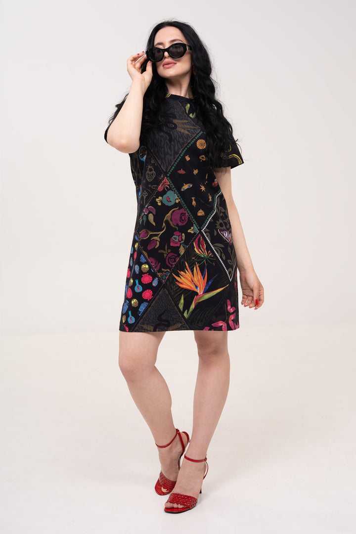 Robe T-Shirt Ample en Coton - Mystique