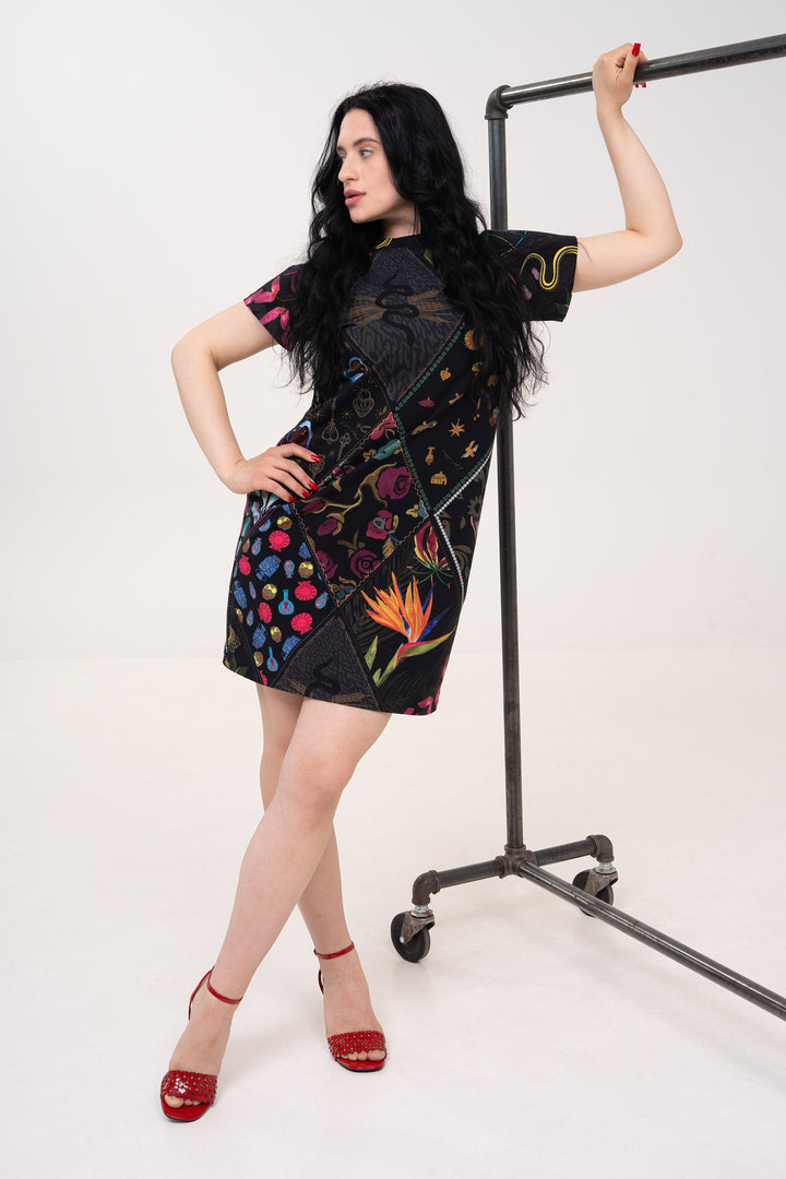 Robe T-Shirt Ample en Coton - Mystique