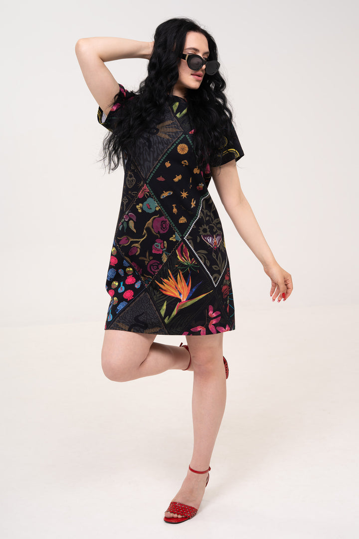 Robe T-Shirt Ample en Coton - Mystique