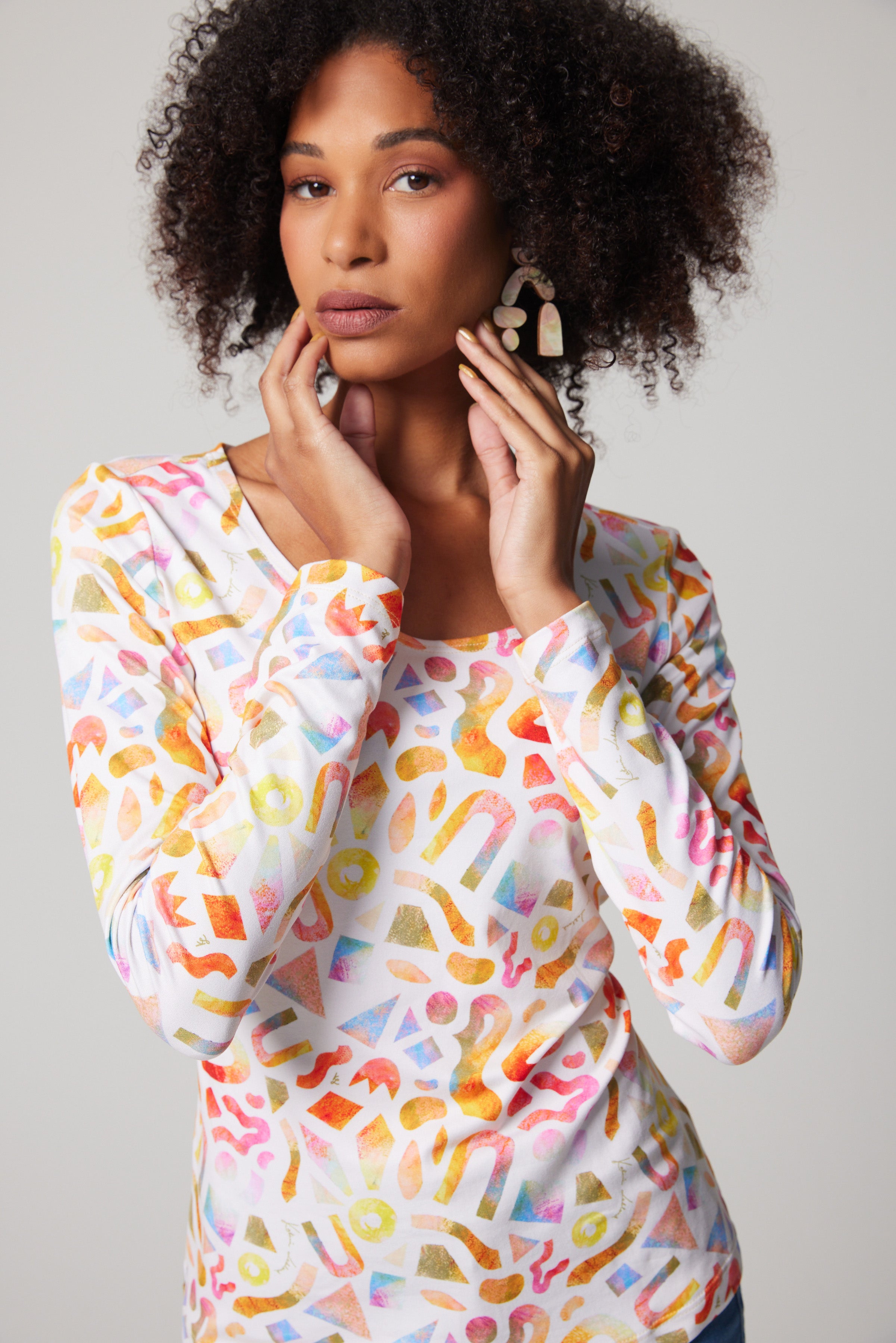 Long Sleeve Scoop Neck - Jellybeans