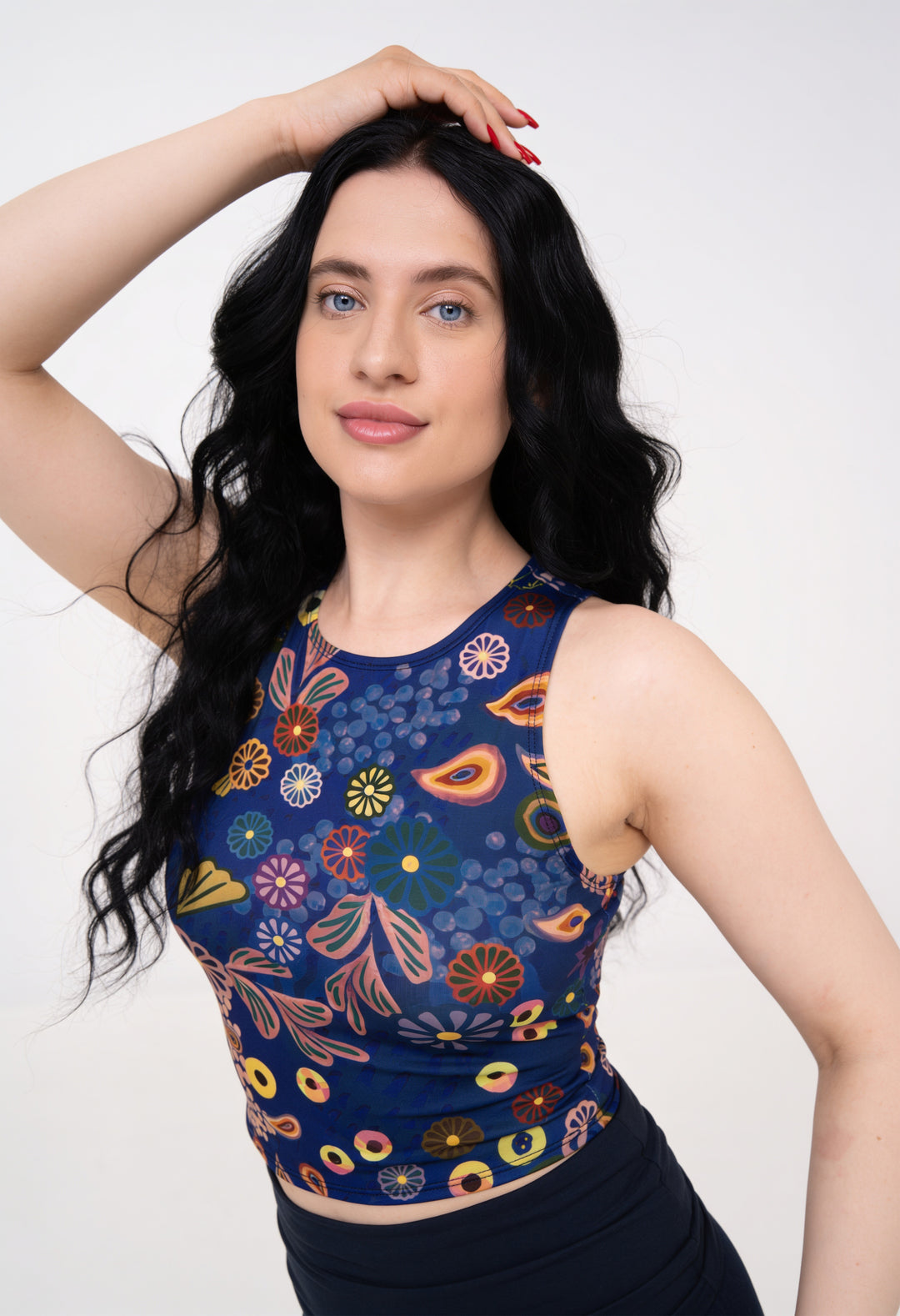 Crop Top - Colourama, Navy