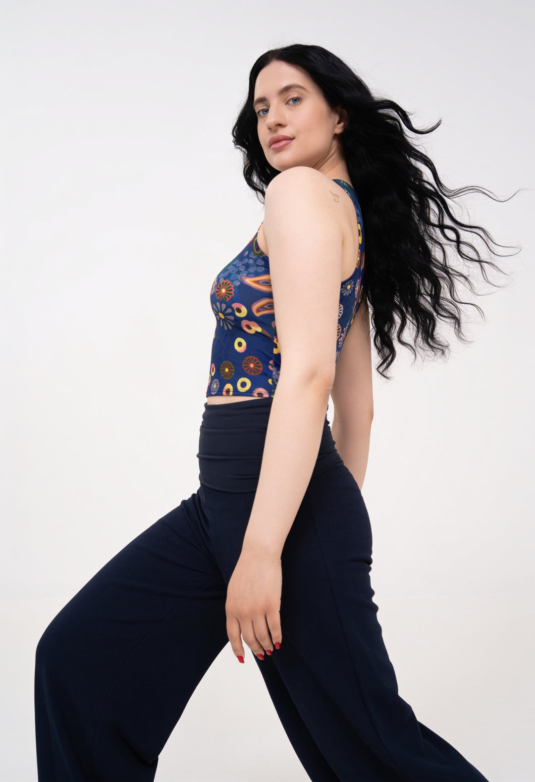 Crop Top - Colourama, Navy