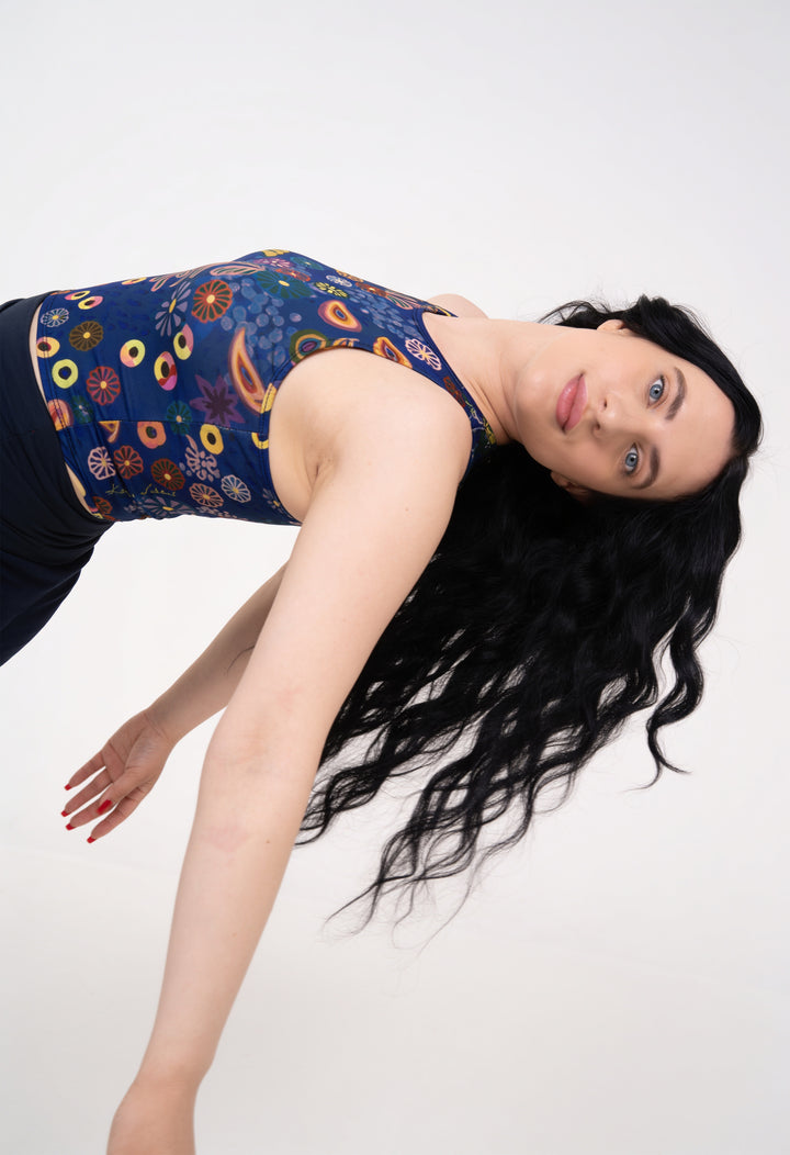 Crop Top - Colourama, Navy